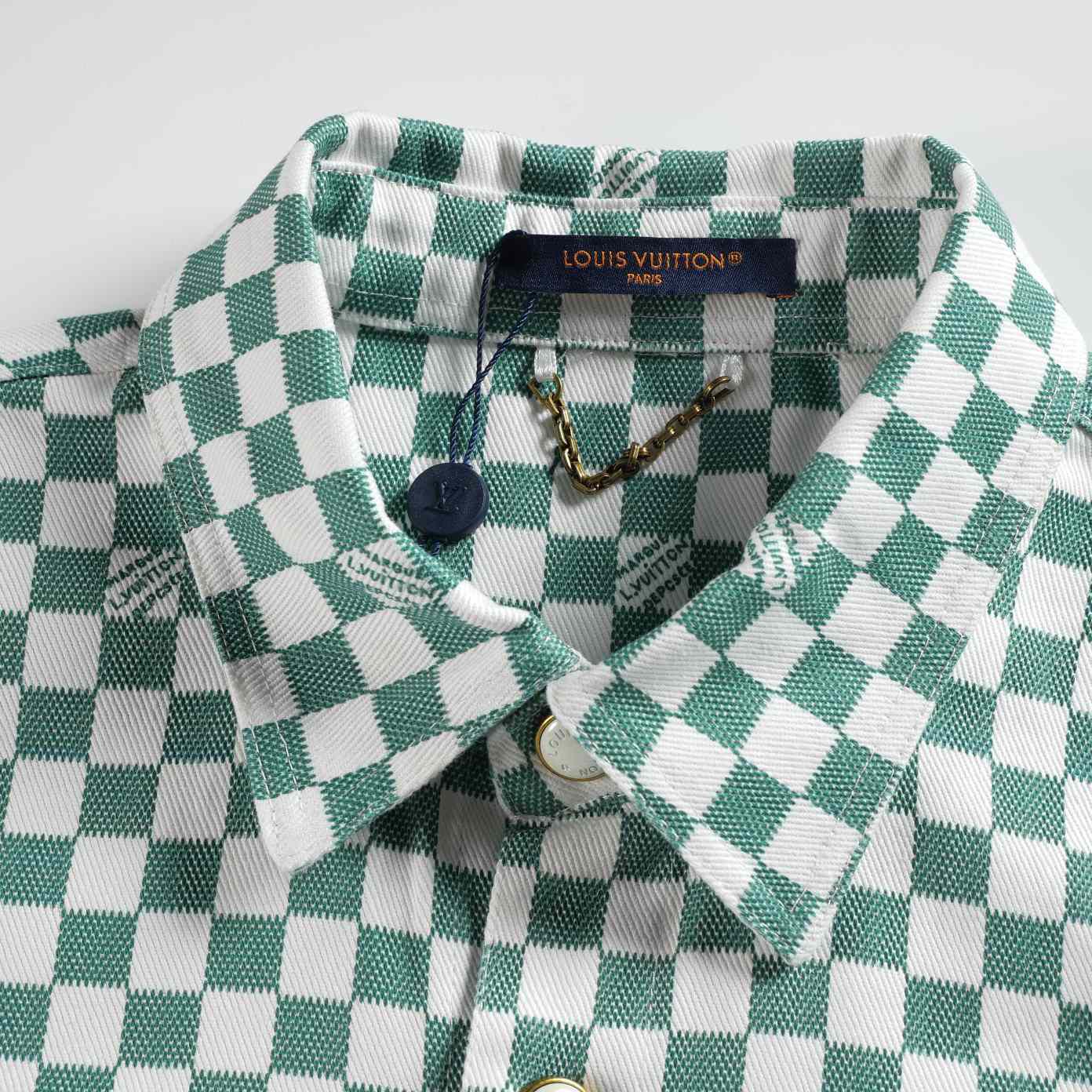 Louis Vuitton Light Damier Denim Overshirt   1AFHUO - DesignerGu