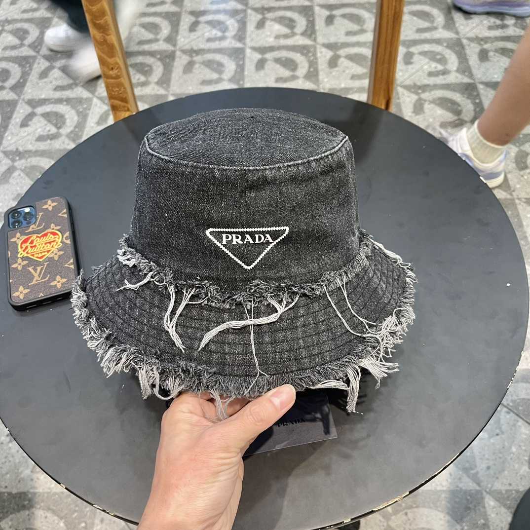 Prada Denim Bucket Hat - DesignerGu