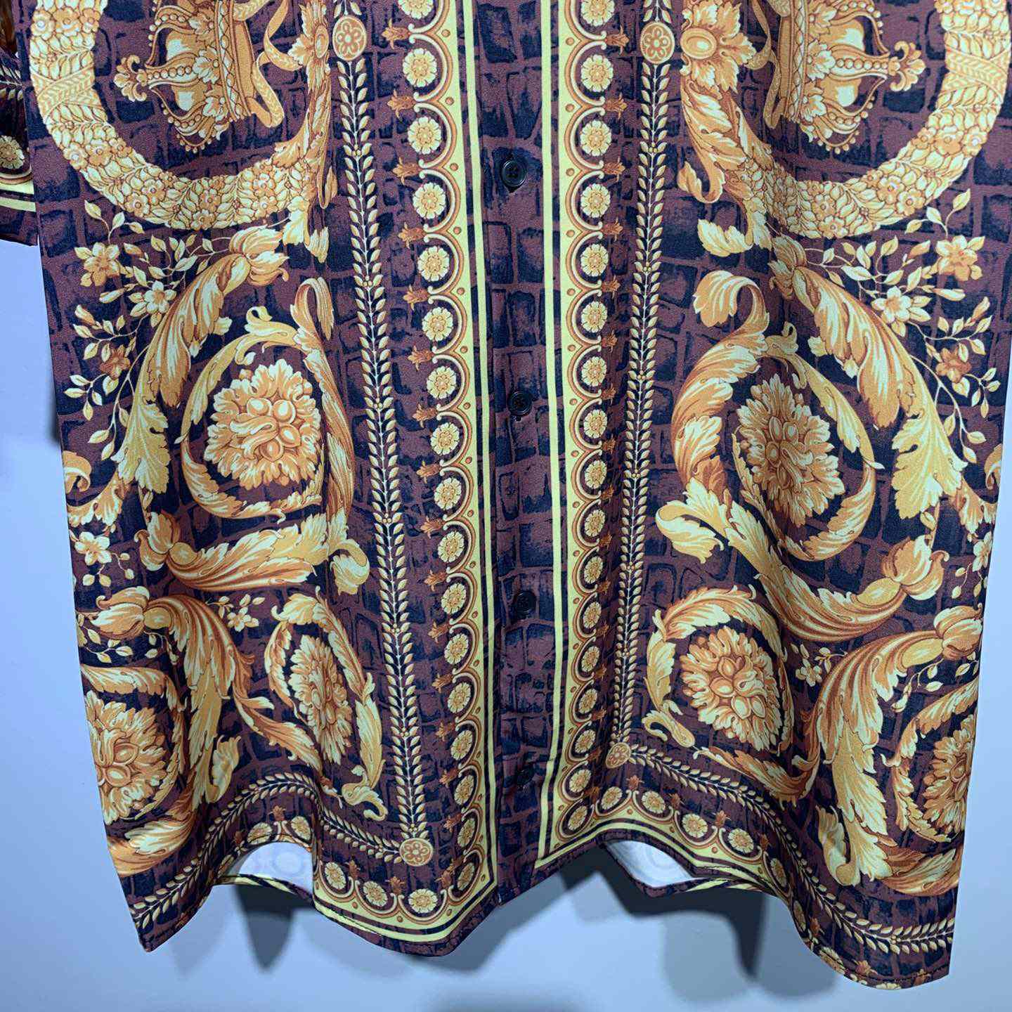 Versace Barocco Print Silk Shirt - DesignerGu