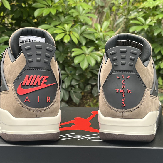 Travis Scott x Air Jordan 4 Retro Brown TS Sneakers    AJ4-766302 - DesignerGu