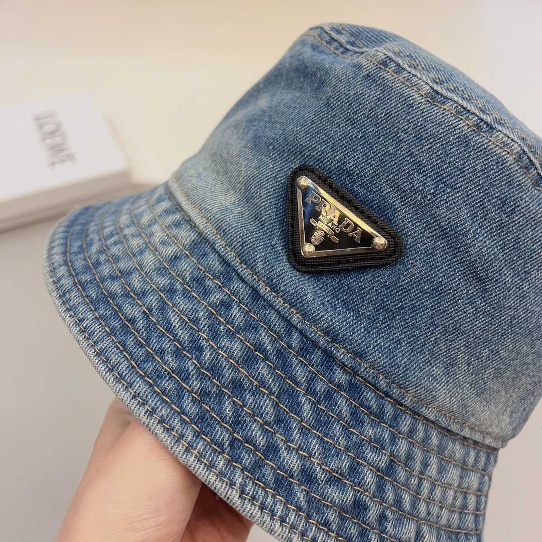 Prada Denim Bucket Hat - DesignerGu