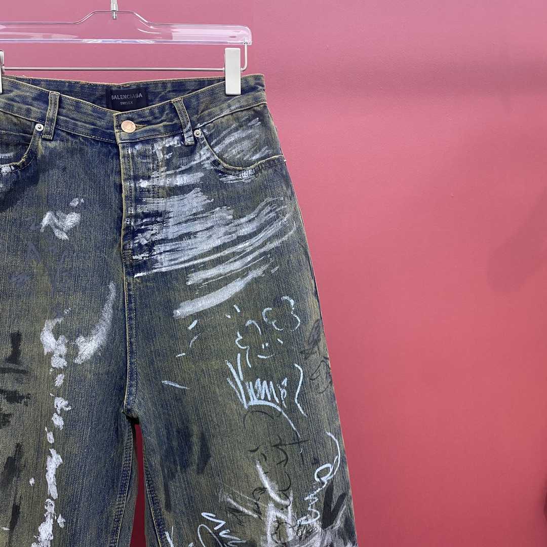 Balenciaga  Graffiti Baggy Jeans - DesignerGu