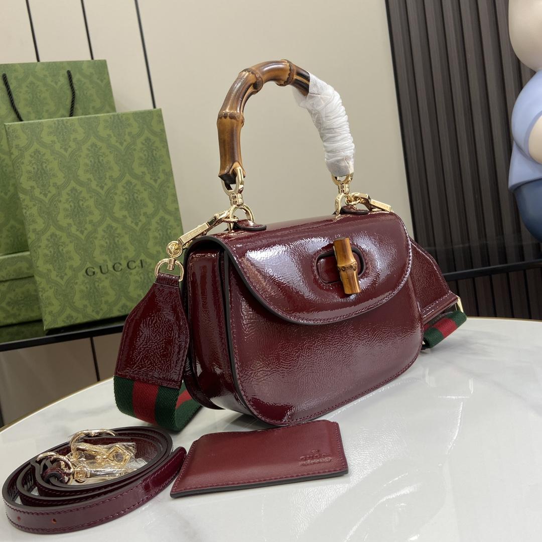 Gucci Bamboo 1947 Small Top Handle Bag   - DesignerGu