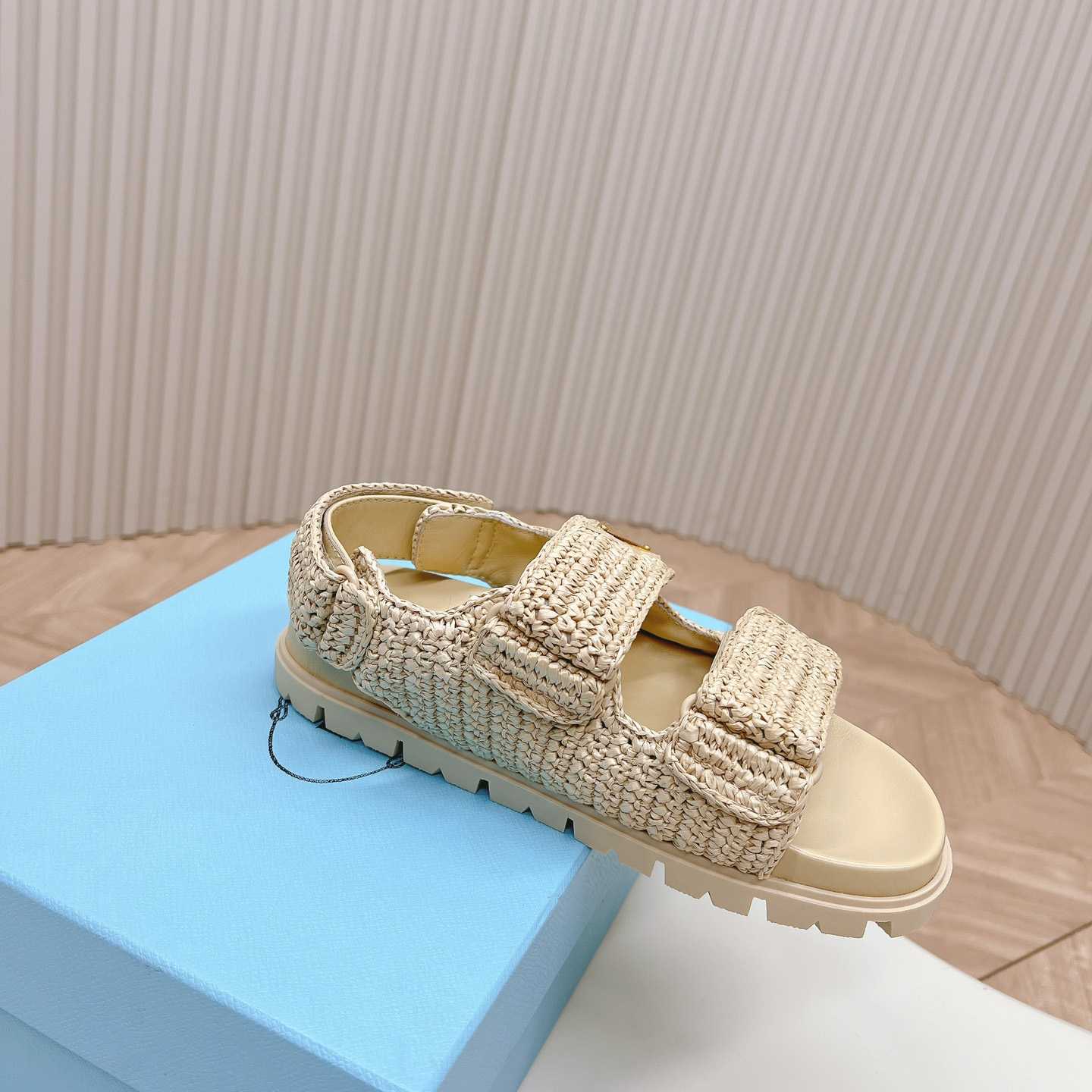 Prada Woven Fabric Sandals - DesignerGu