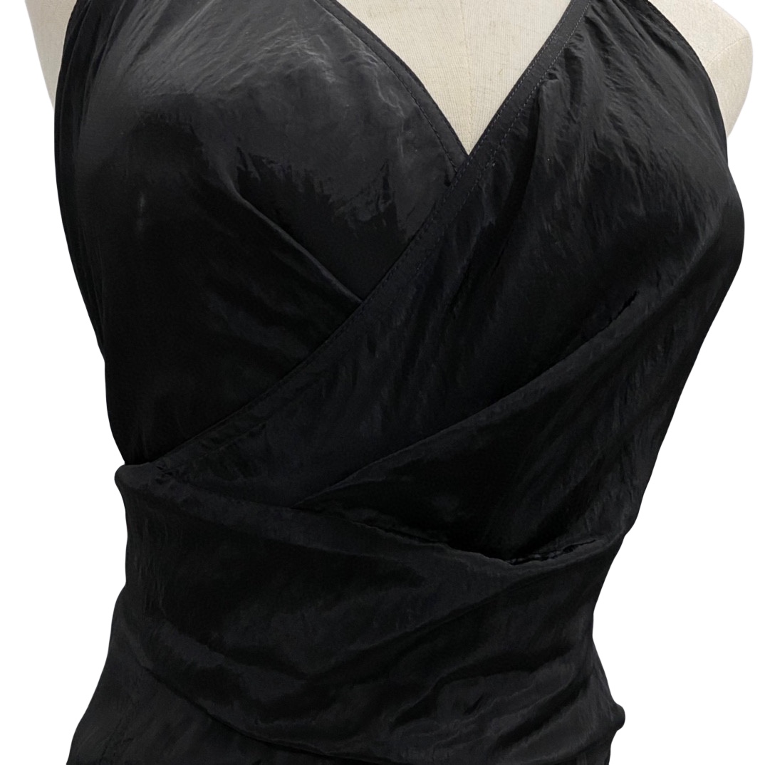 Rick Owens Laura Satin Wrap Top - DesignerGu