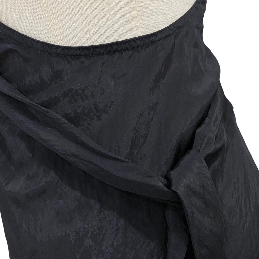 Rick Owens Laura Satin Wrap Top - DesignerGu