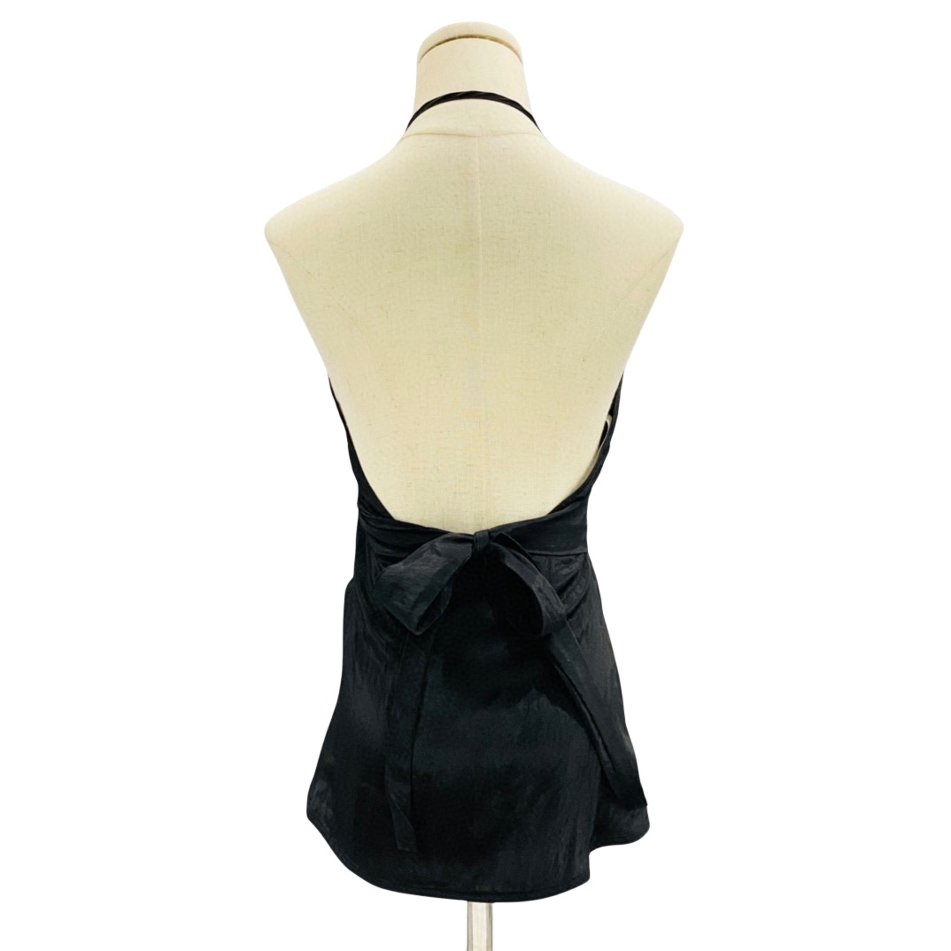 Rick Owens Laura Satin Wrap Top - DesignerGu