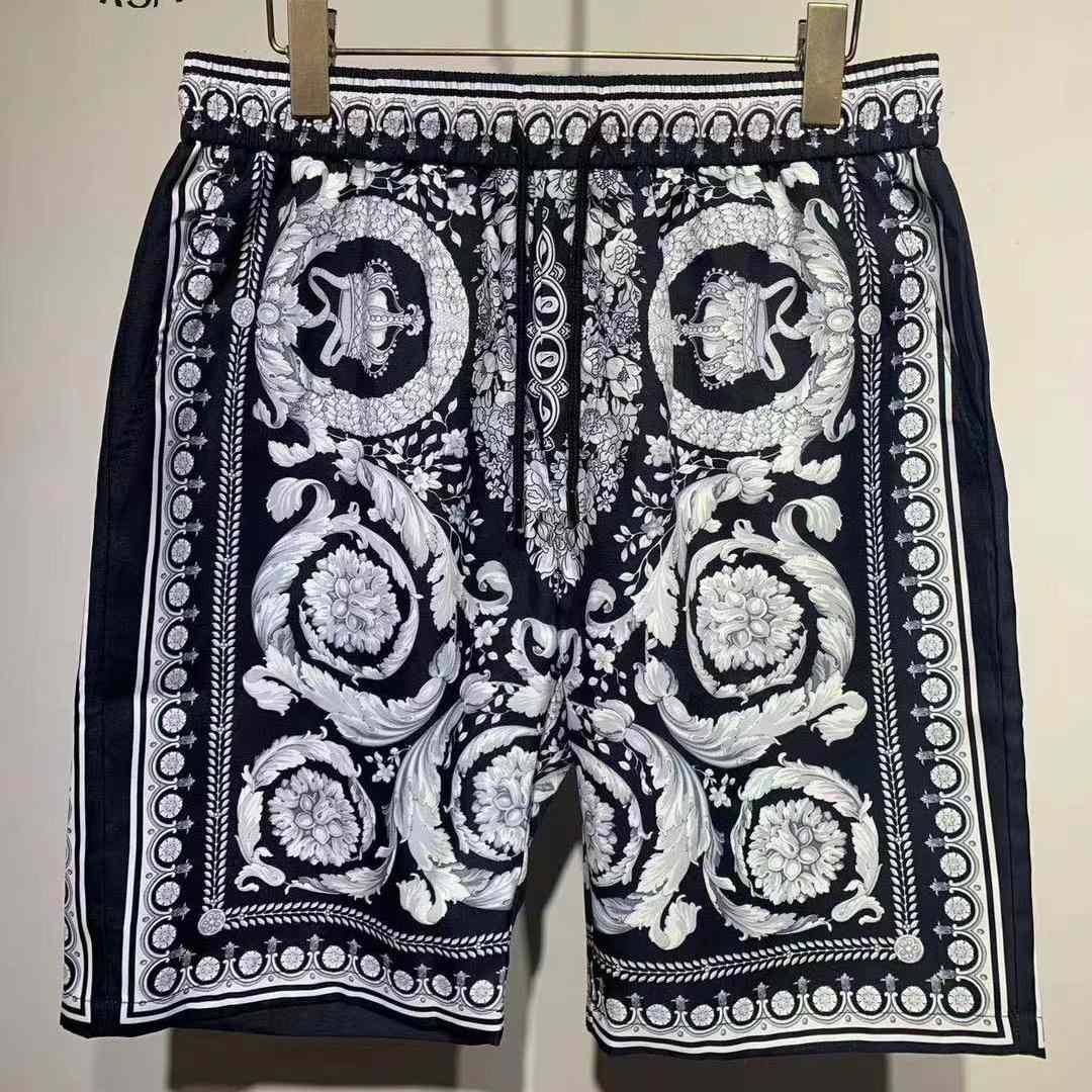 Versace Barocco Print Silk Shorts - DesignerGu