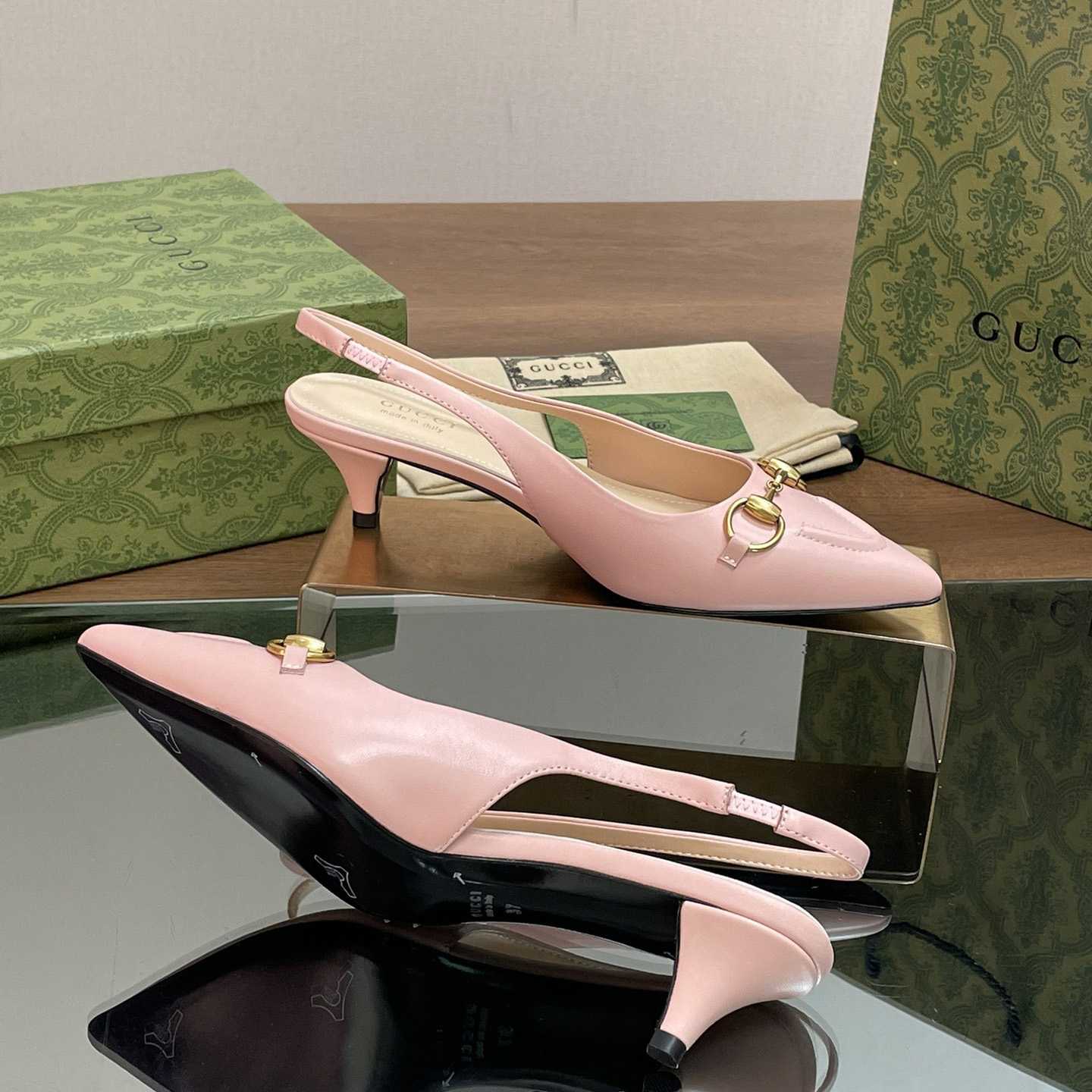 Gucci Women's Horsebit Slingback Pump - DesignerGu