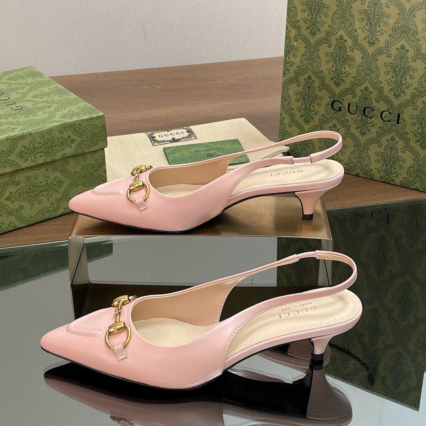 Gucci Women's Horsebit Slingback Pump - DesignerGu