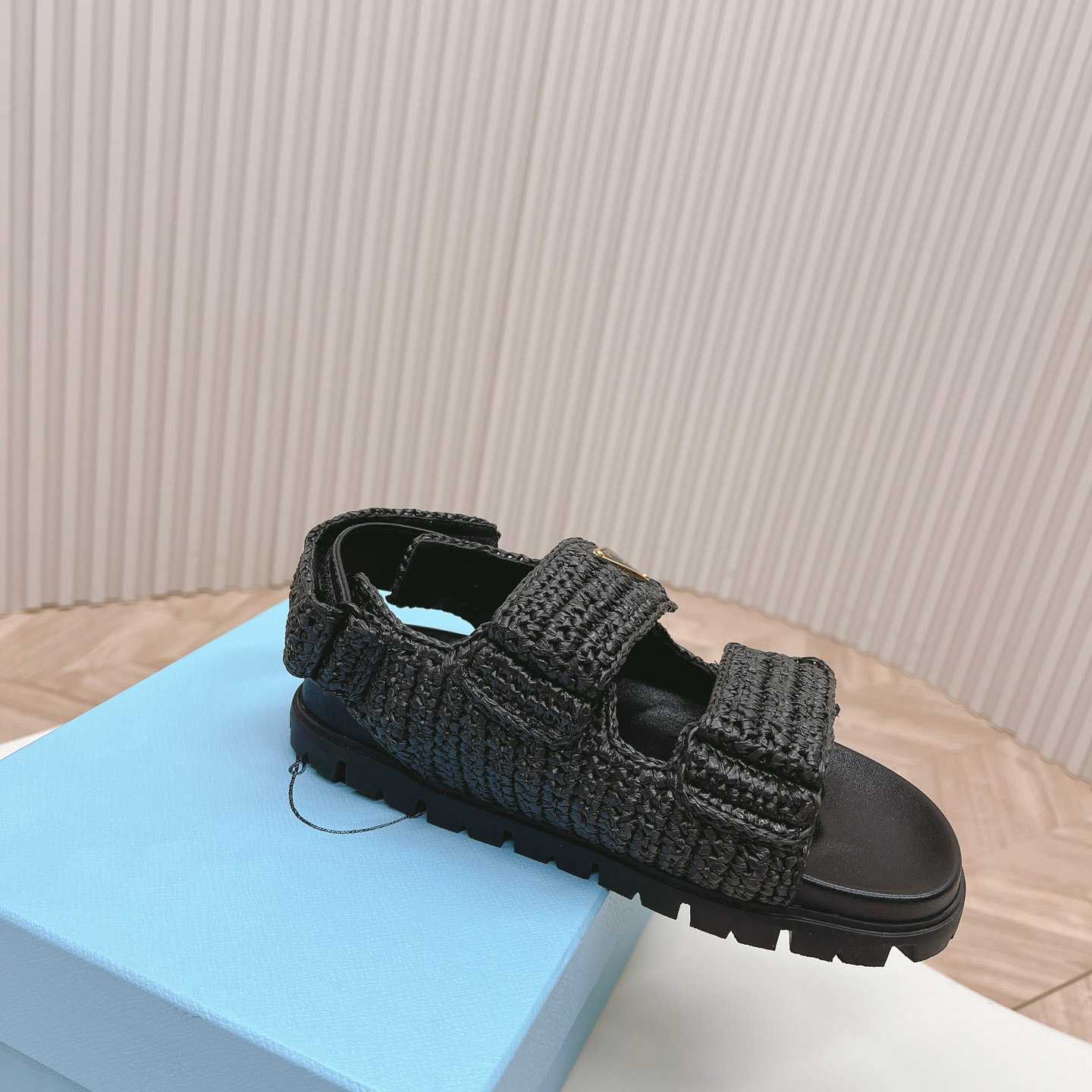 Prada Woven Fabric Sandals - DesignerGu