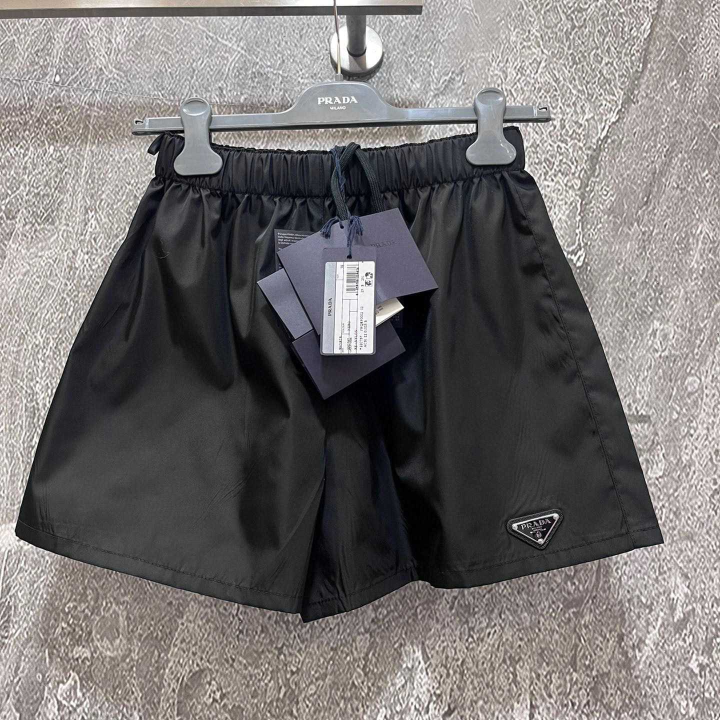 Prada Black Re-nylon Shorts - DesignerGu