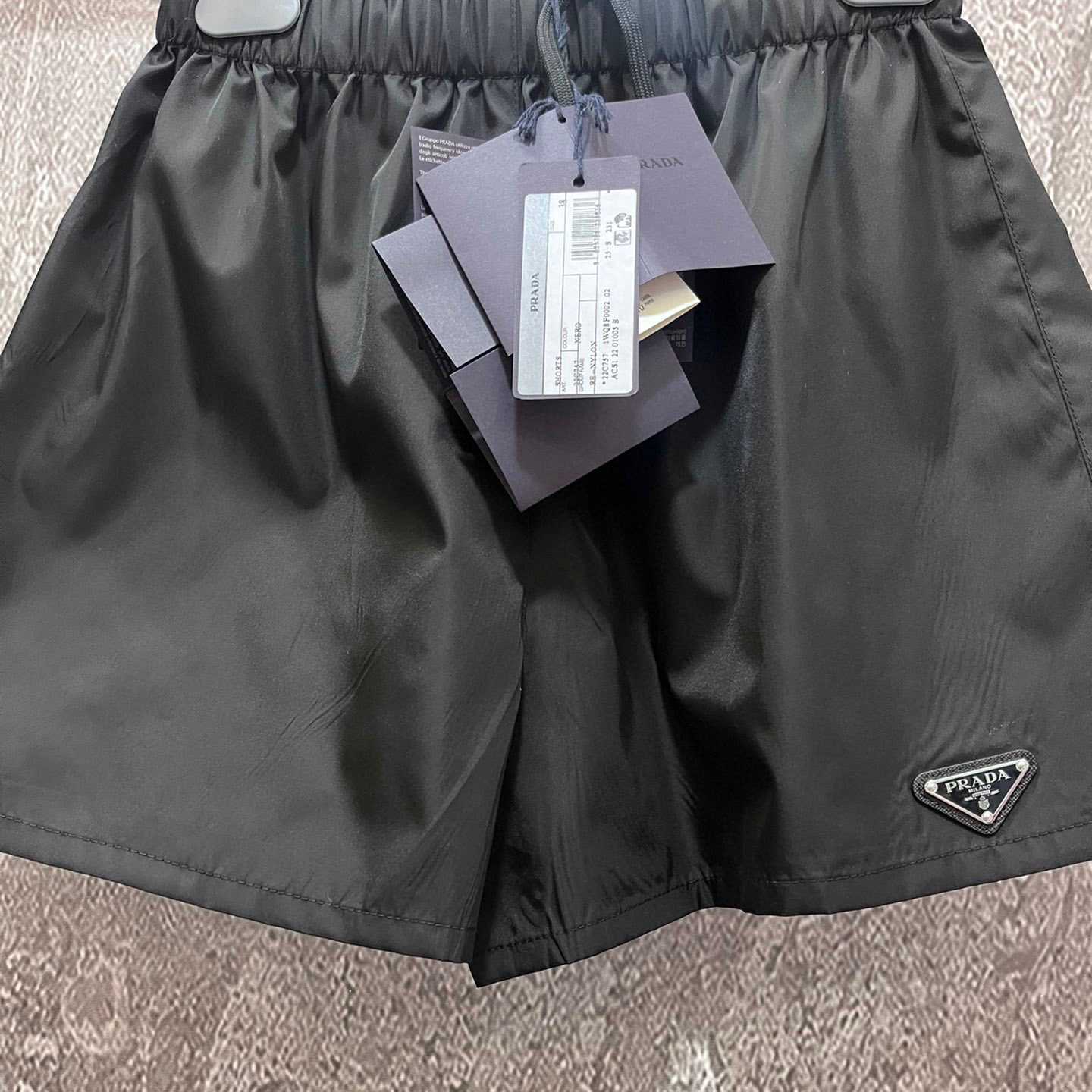 Prada Black Re-nylon Shorts - DesignerGu