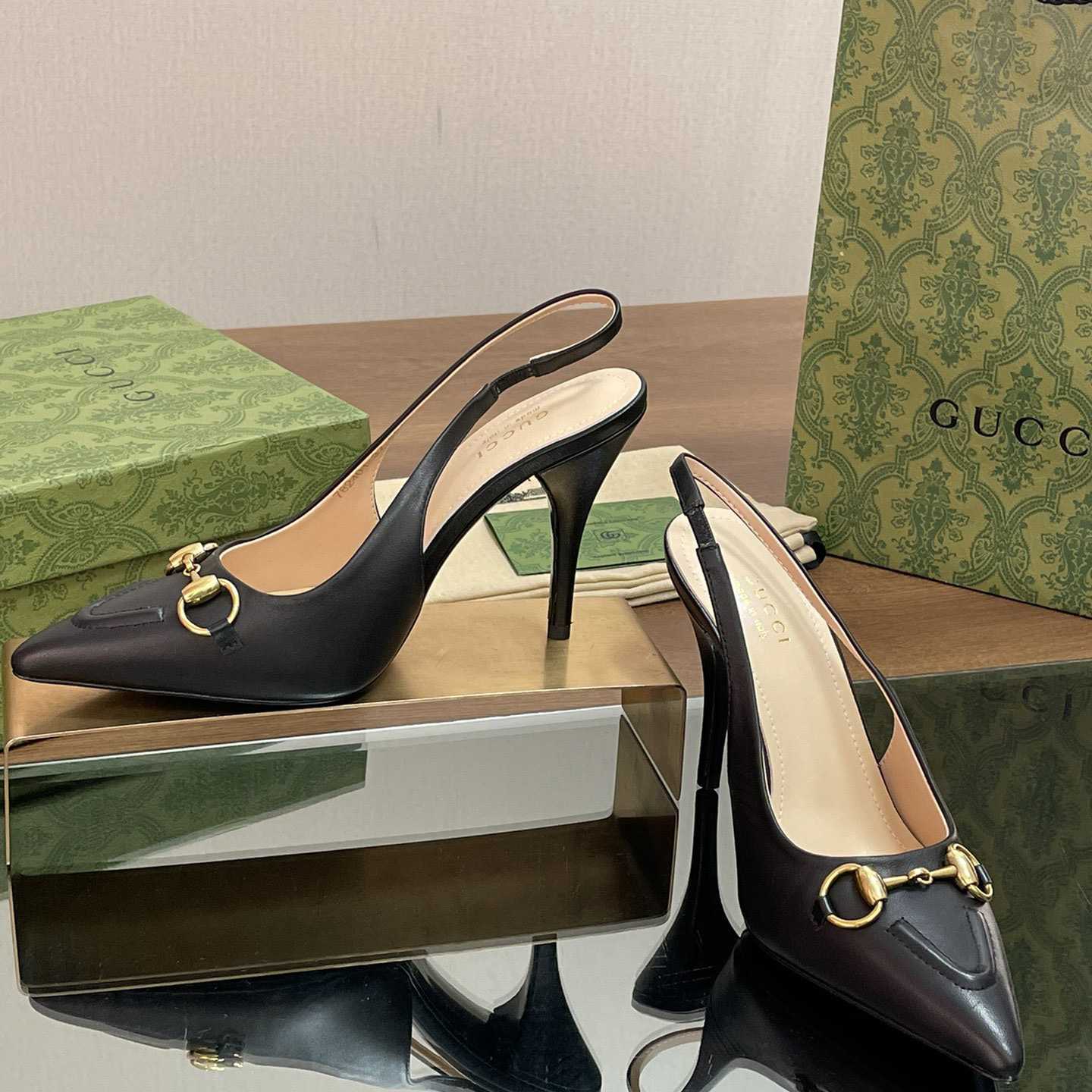 Gucci Women's Horsebit Slingback Pump - DesignerGu