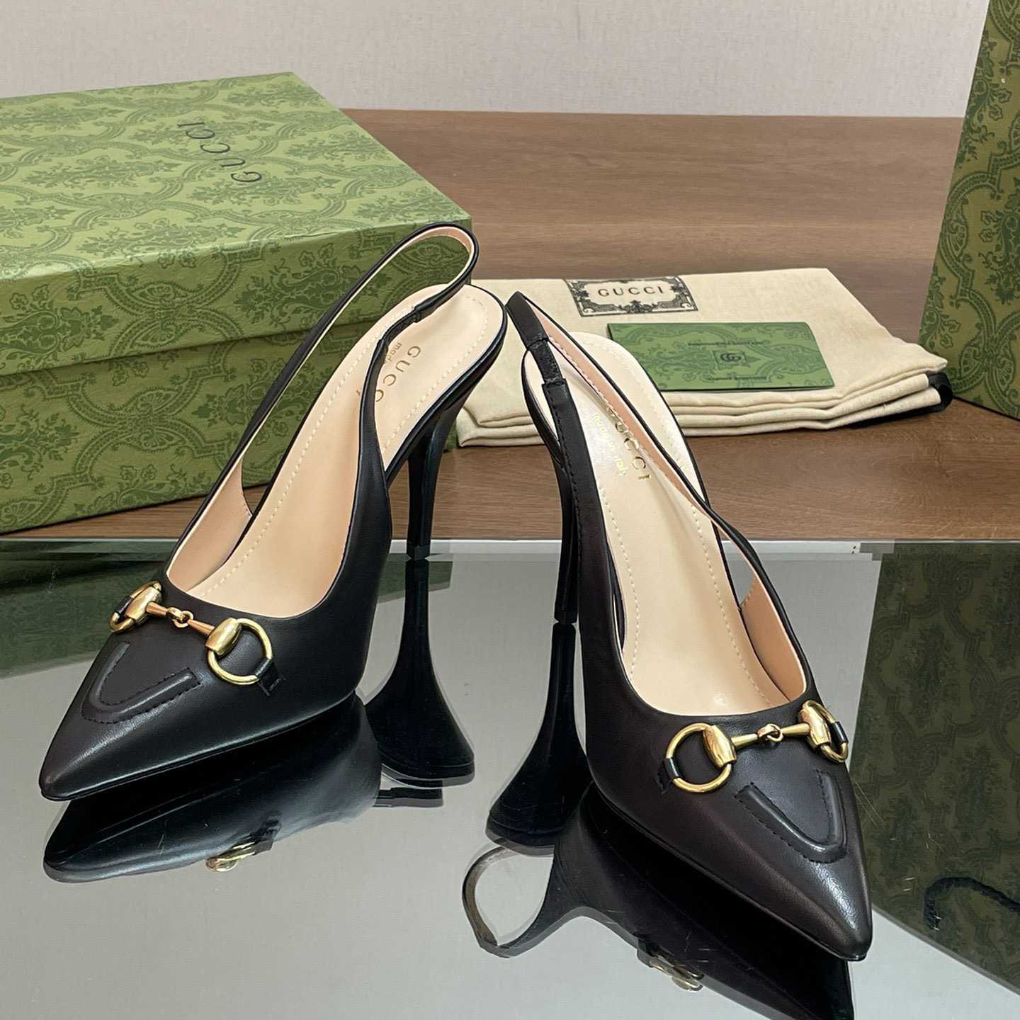 Gucci Women's Horsebit Slingback Pump - DesignerGu