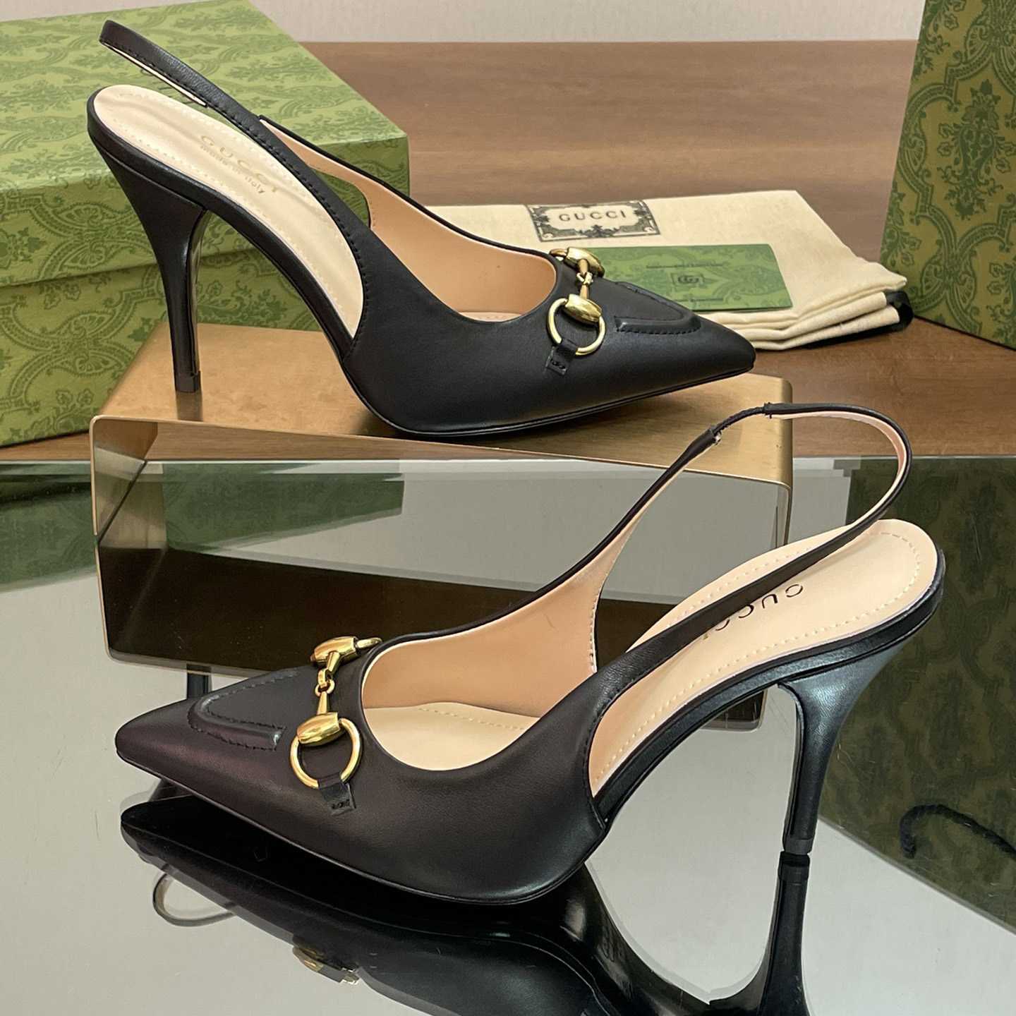 Gucci Women's Horsebit Slingback Pump - DesignerGu