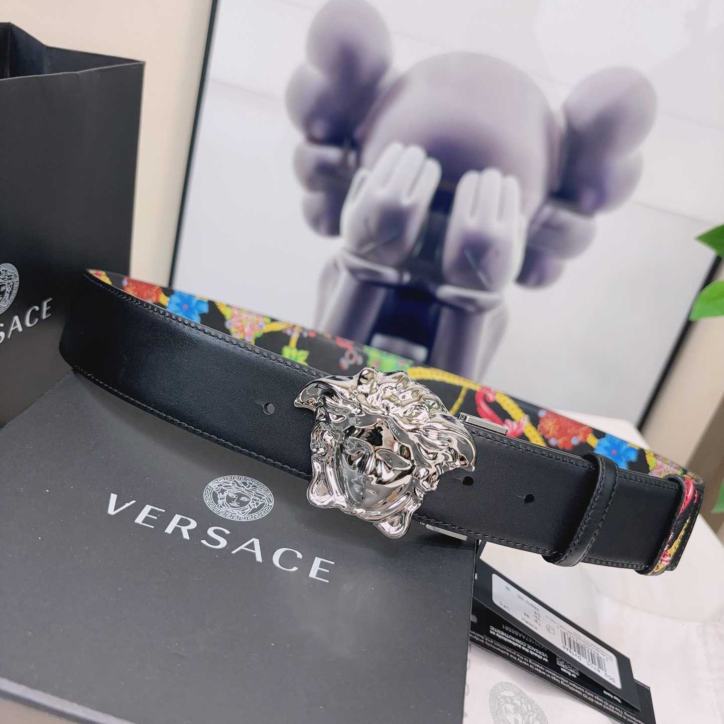 Versace Reversible Barocco Leather Belt  40mm - DesignerGu