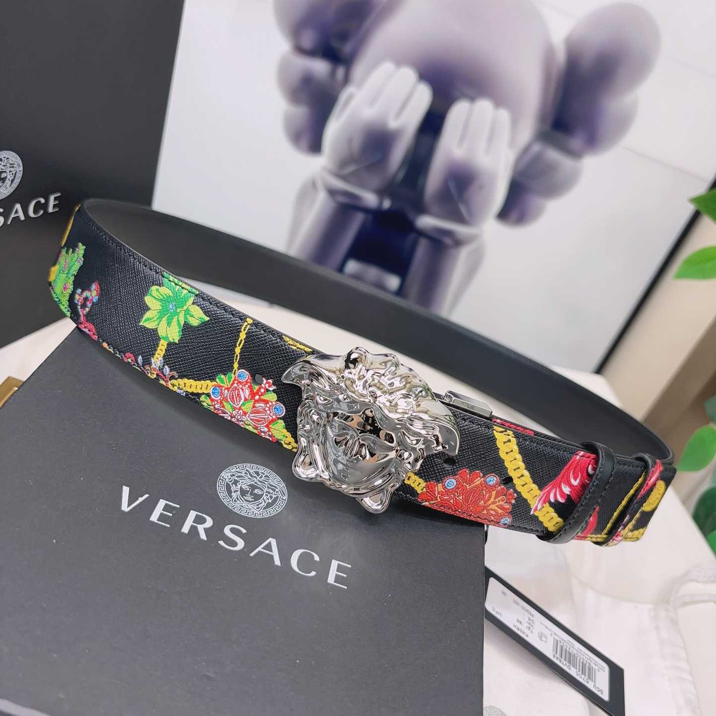 Versace Reversible Barocco Leather Belt  40mm - DesignerGu