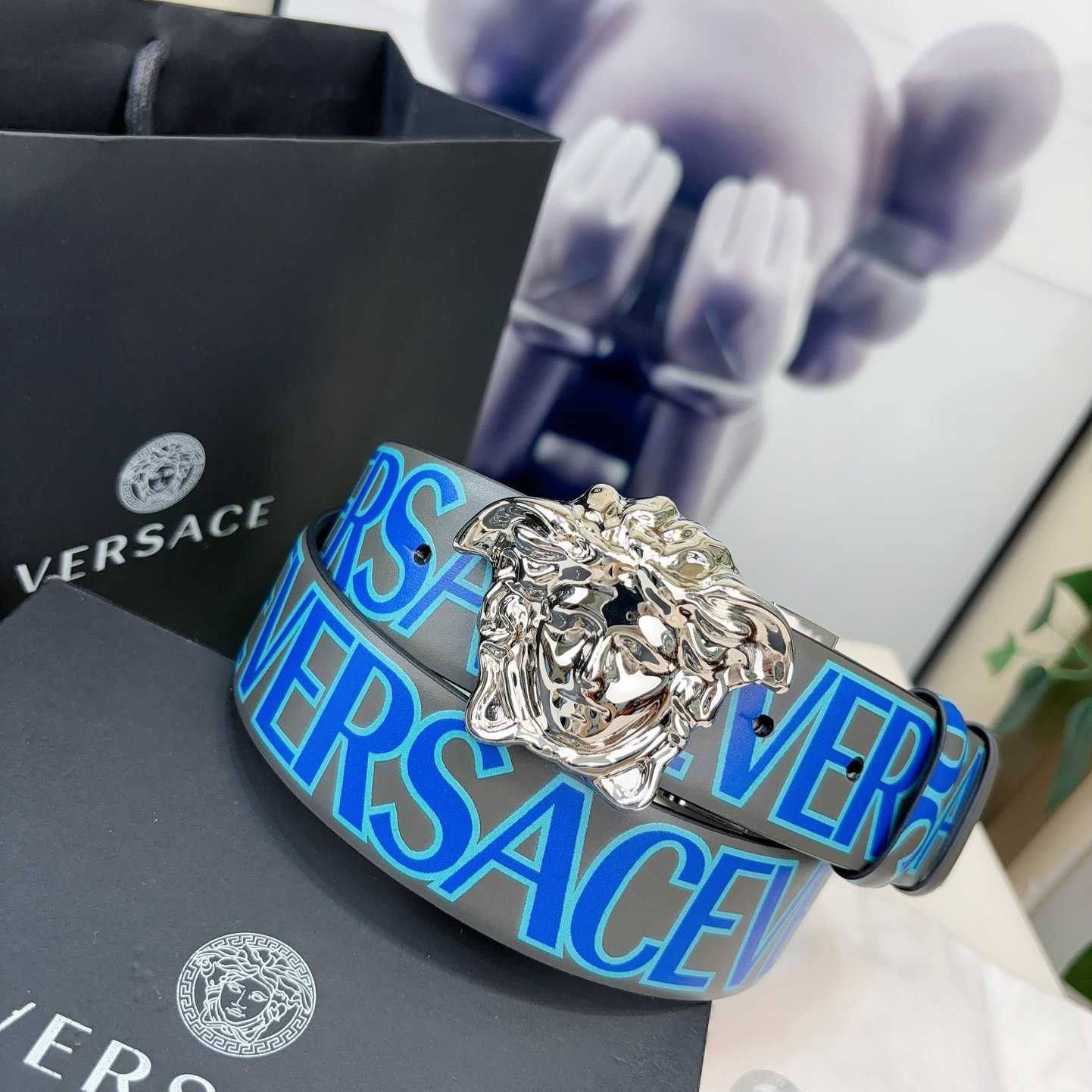 Versace Leather Belt   40mm - DesignerGu