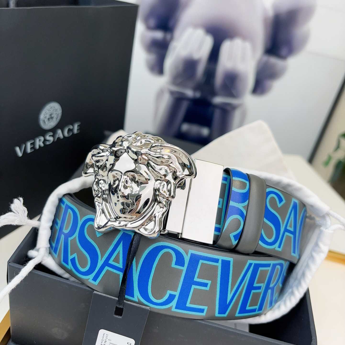 Versace Leather Belt   40mm - DesignerGu