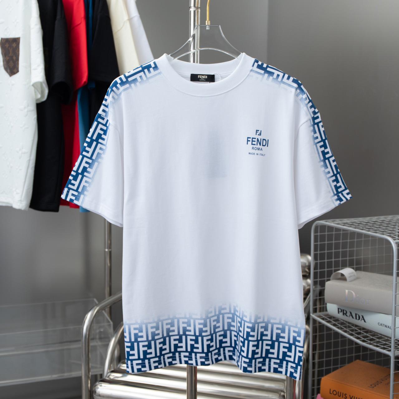 Fendi White Jersey T-shirt - DesignerGu
