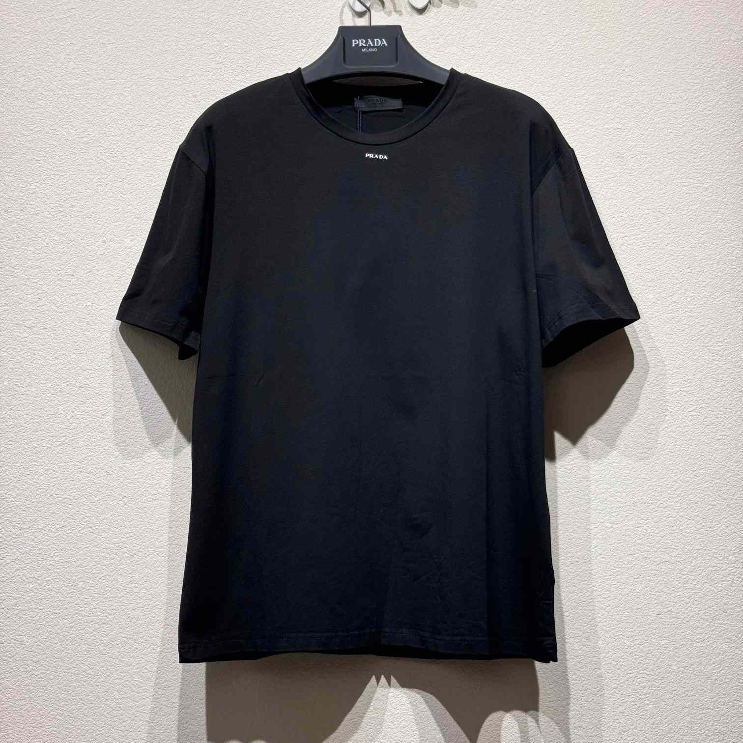 Prada Stretch Cotton T-shirt With Logo - DesignerGu