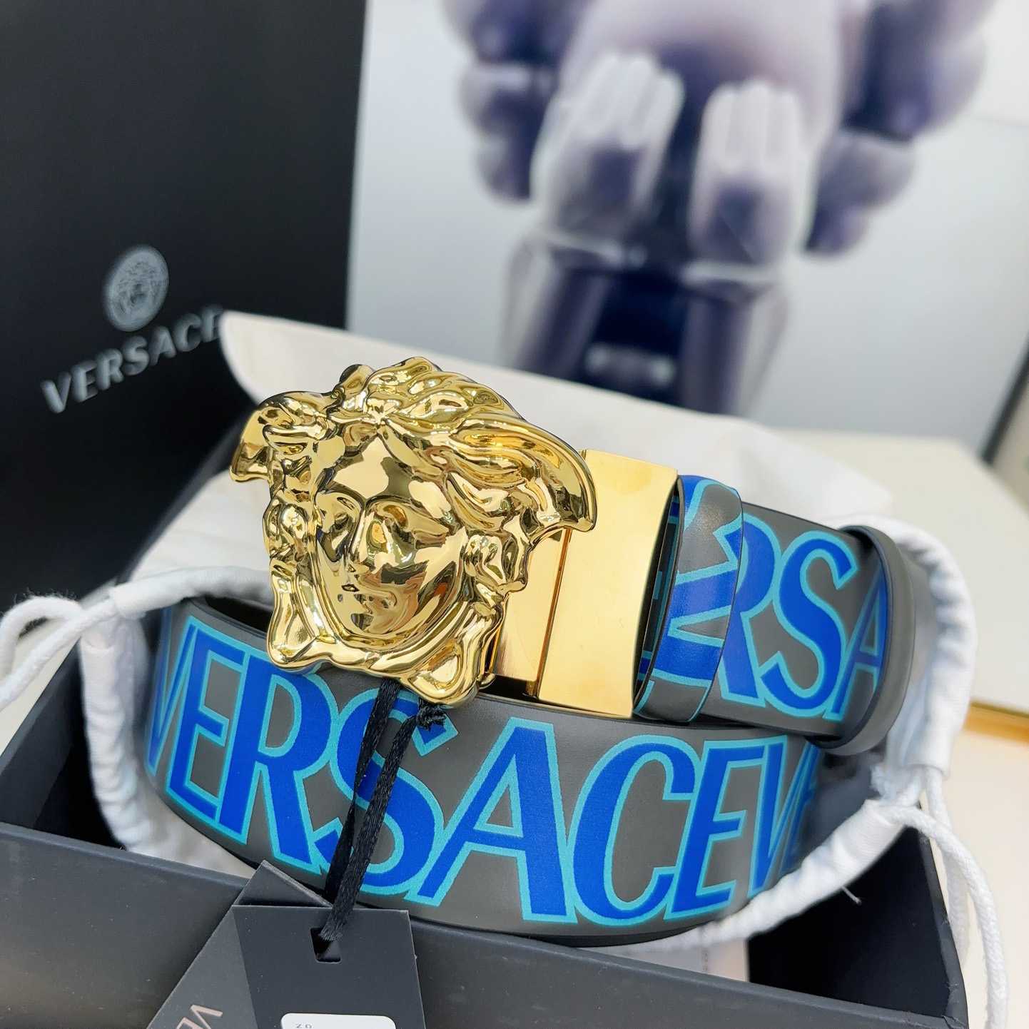 Versace Leather Belt   40mm - DesignerGu