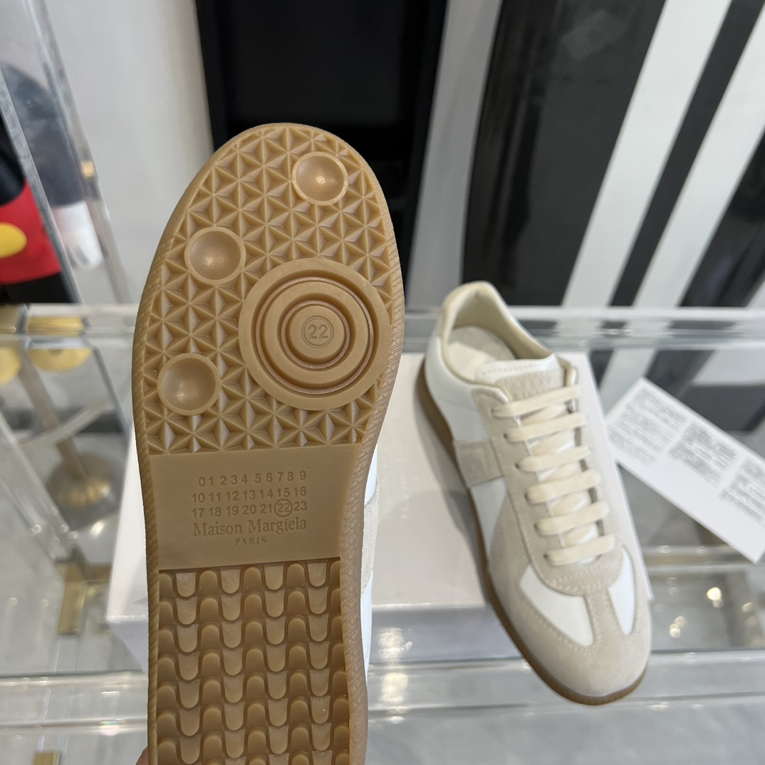 Maison Margiela Suede And Fabric Sneakers - DesignerGu