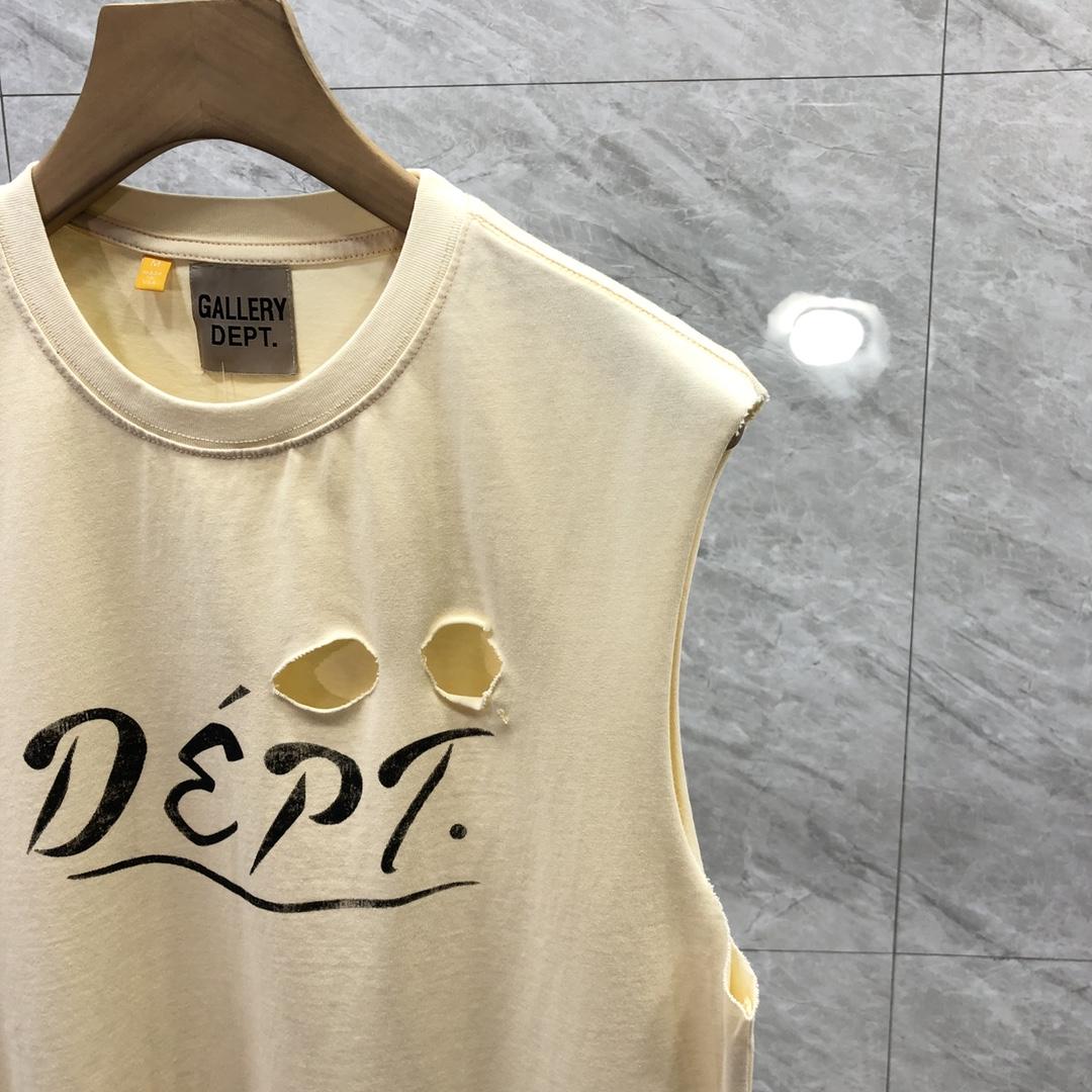 Gallery Dept. 'Dept' Sleeveless Crew Cream Tee - DesignerGu