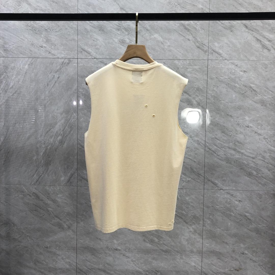 Gallery Dept. 'Dept' Sleeveless Crew Cream Tee - DesignerGu