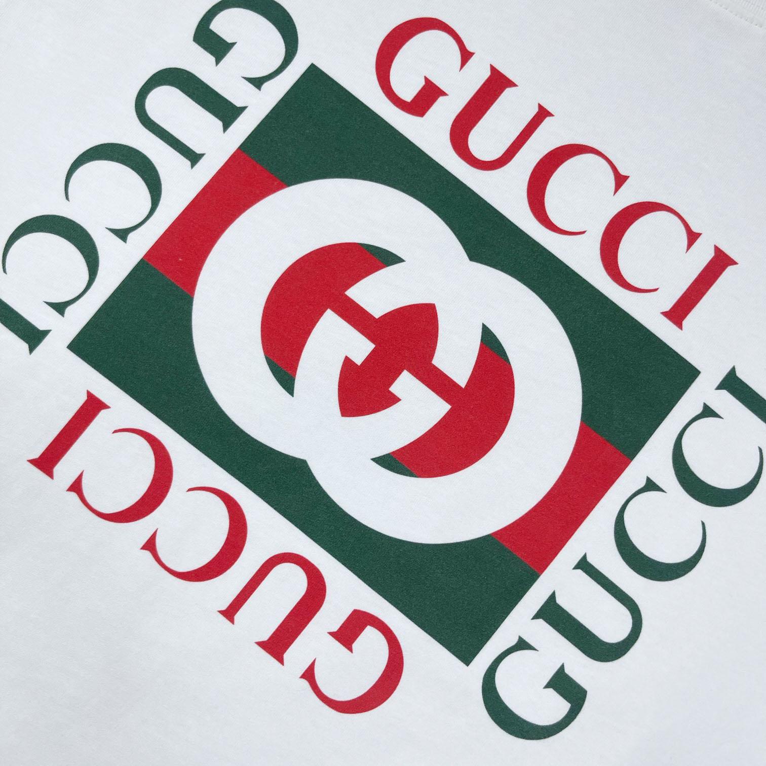 Gucci Cotton Jersey T-shirt With Gucci Print - DesignerGu