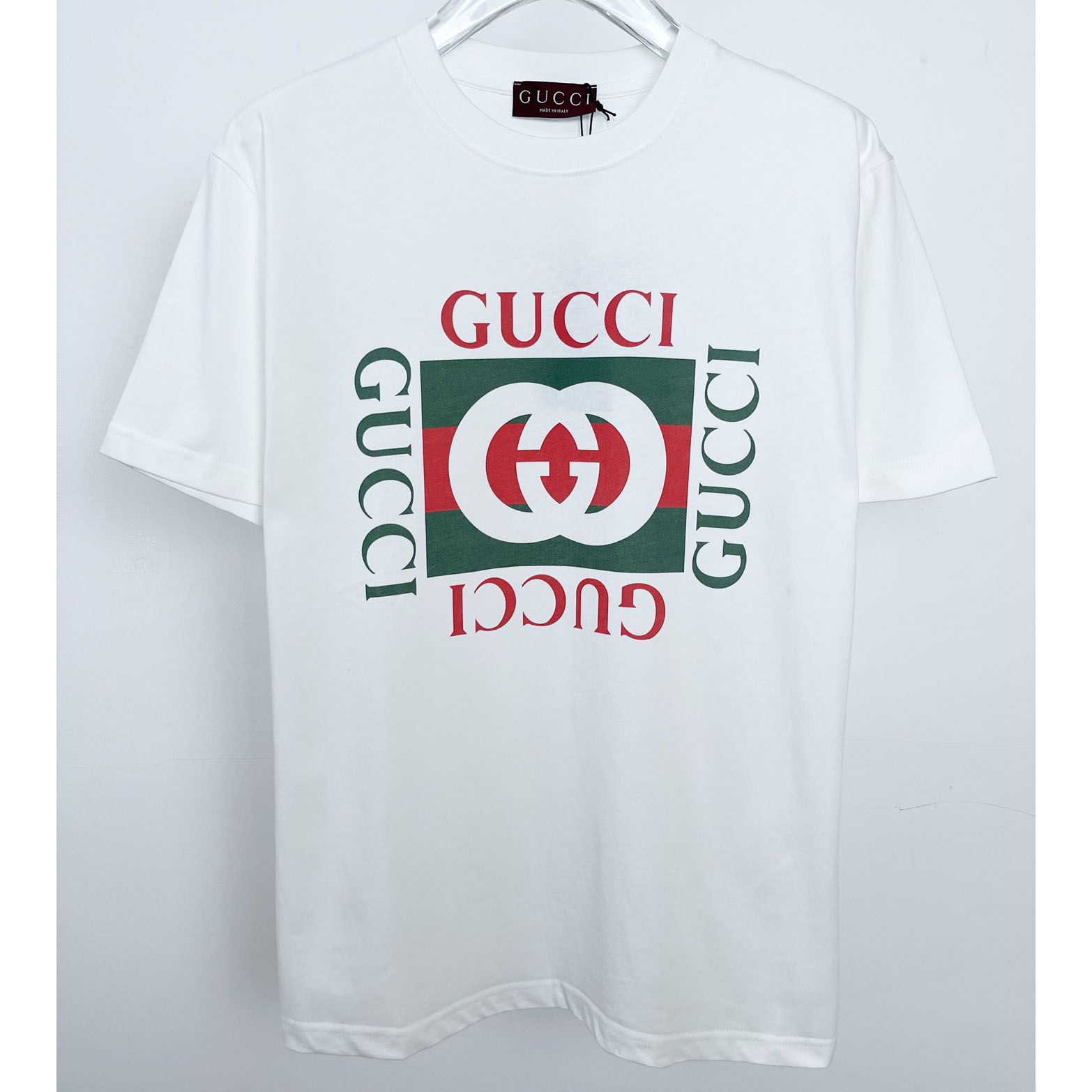 Gucci Cotton Jersey T-shirt With Gucci Print - DesignerGu