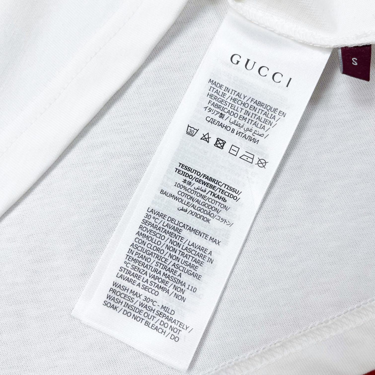 Gucci Cotton Jersey T-shirt With Gucci Print - DesignerGu