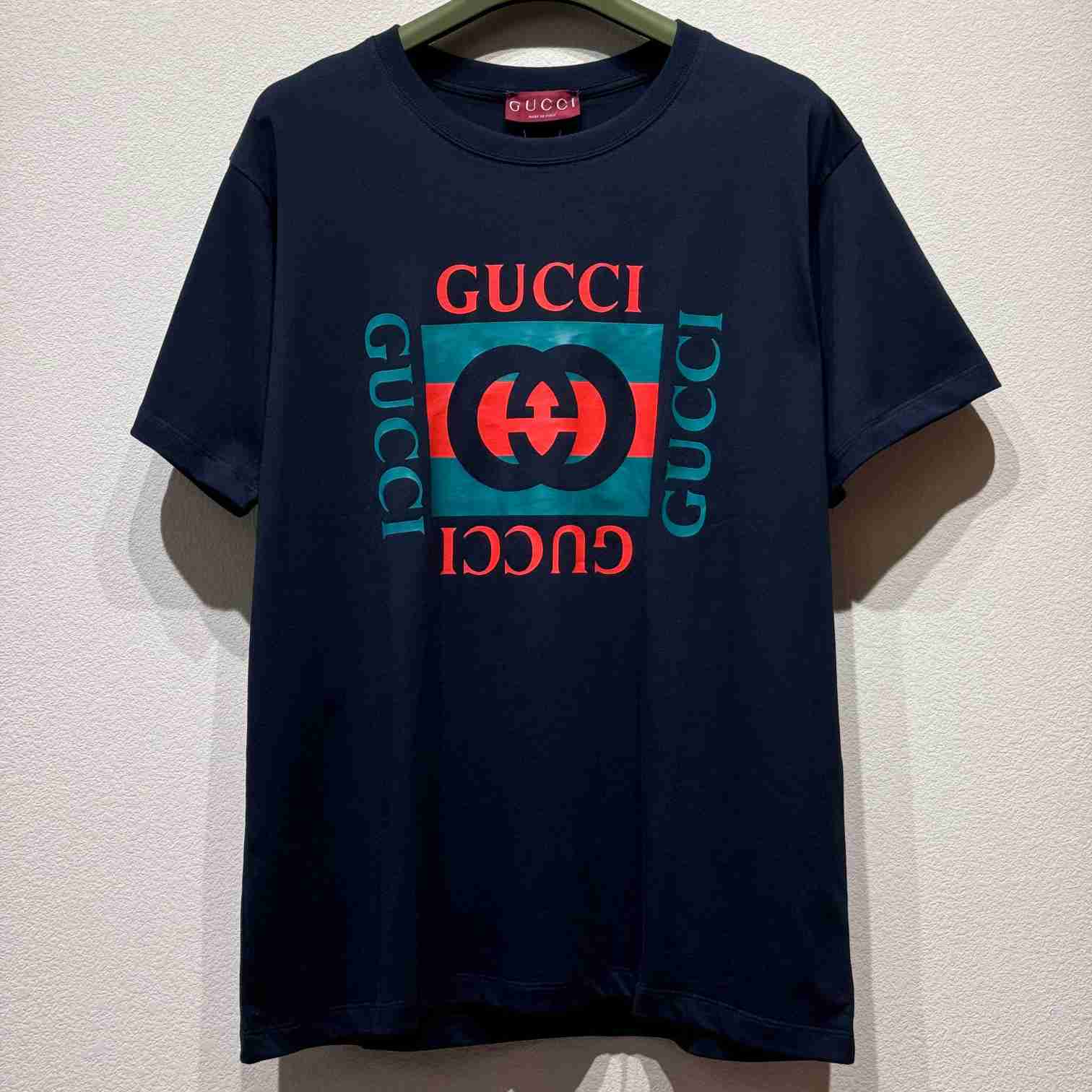 Gucci Cotton Jersey T-shirt With Gucci Print - DesignerGu