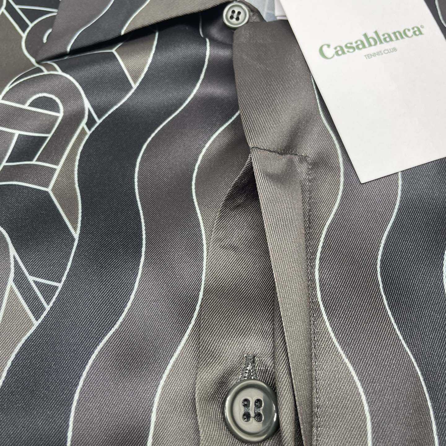 Casablanca Heart Monogram-print Silk Shirt  CA3462 - DesignerGu