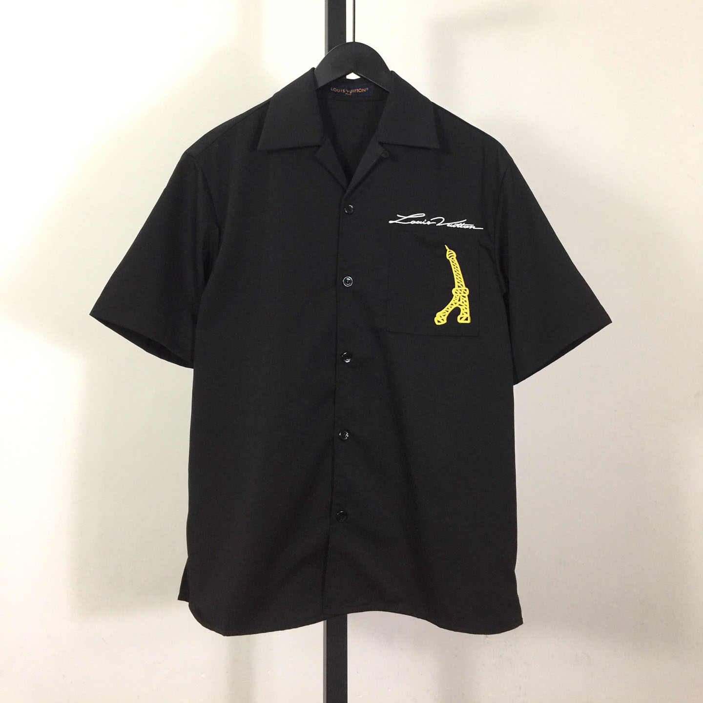 Louis Vuitton Open Collar Short-Sleeved Cotton Shirt     - DesignerGu