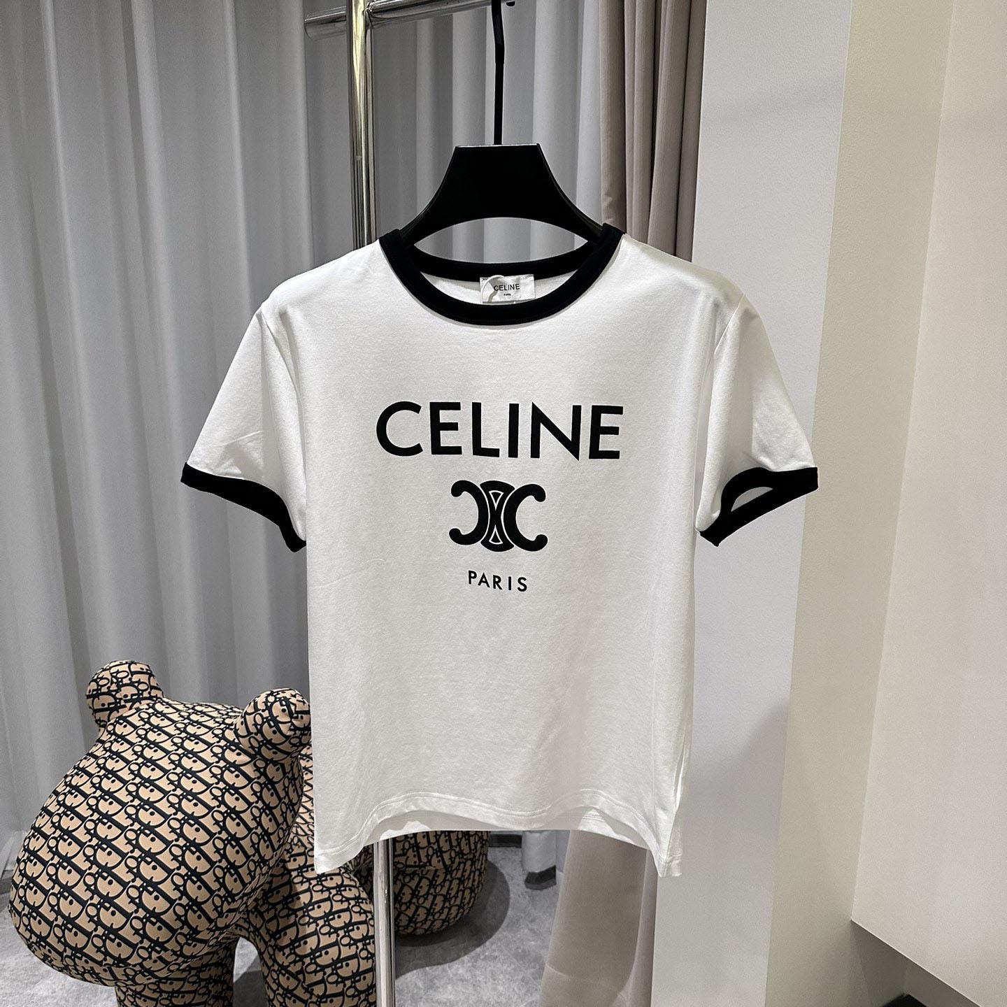 Celine Paris T-shirt In Cotton Jersey - DesignerGu