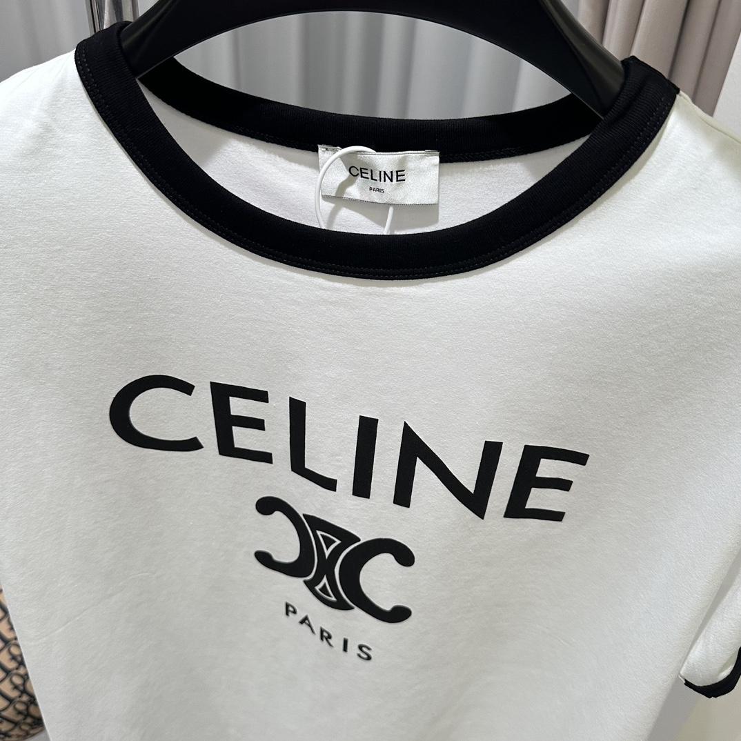 Celine Paris T-shirt In Cotton Jersey - DesignerGu