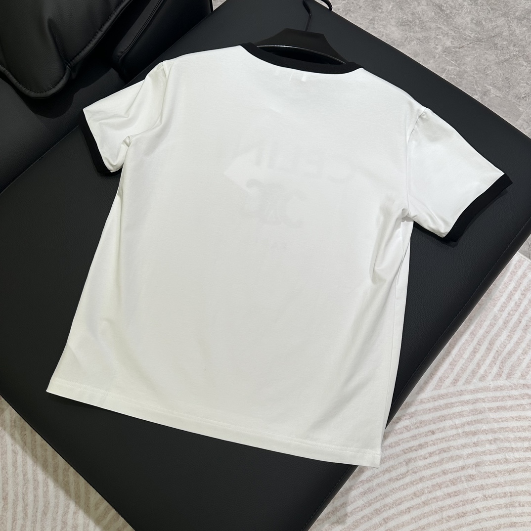 Celine Paris T-shirt In Cotton Jersey - DesignerGu