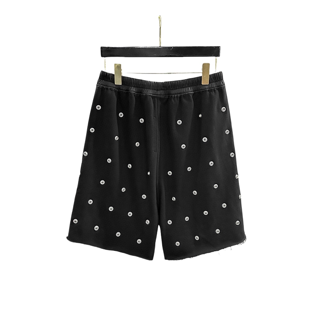 Rick Owens DRKSHDW Embellished Cotton Shorts - DesignerGu