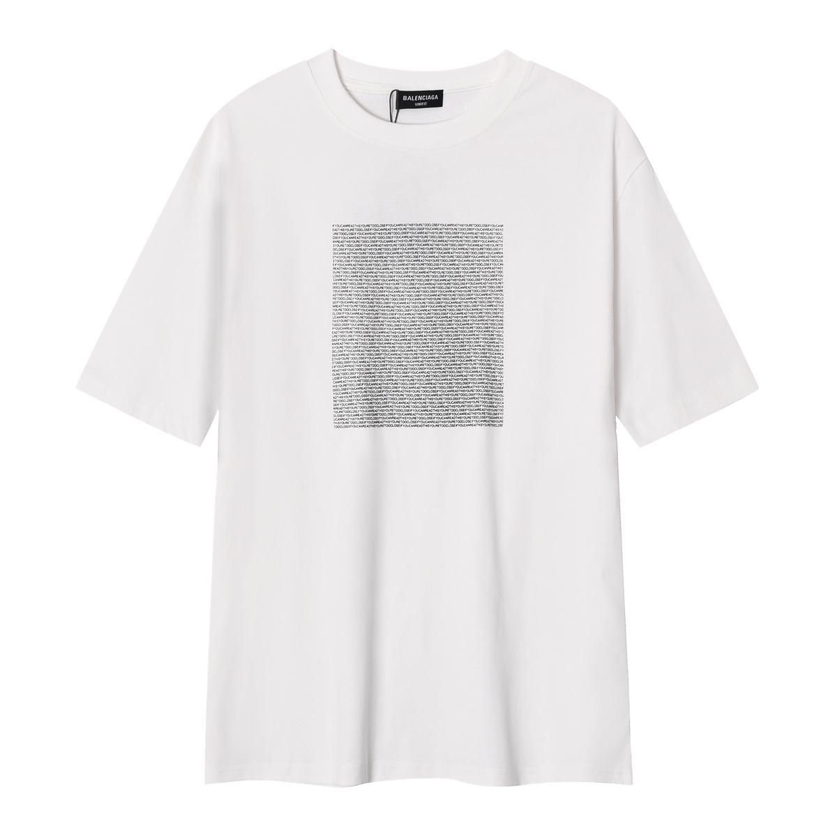 Balenciaga T-Shirt Medium Fit In White - DesignerGu
