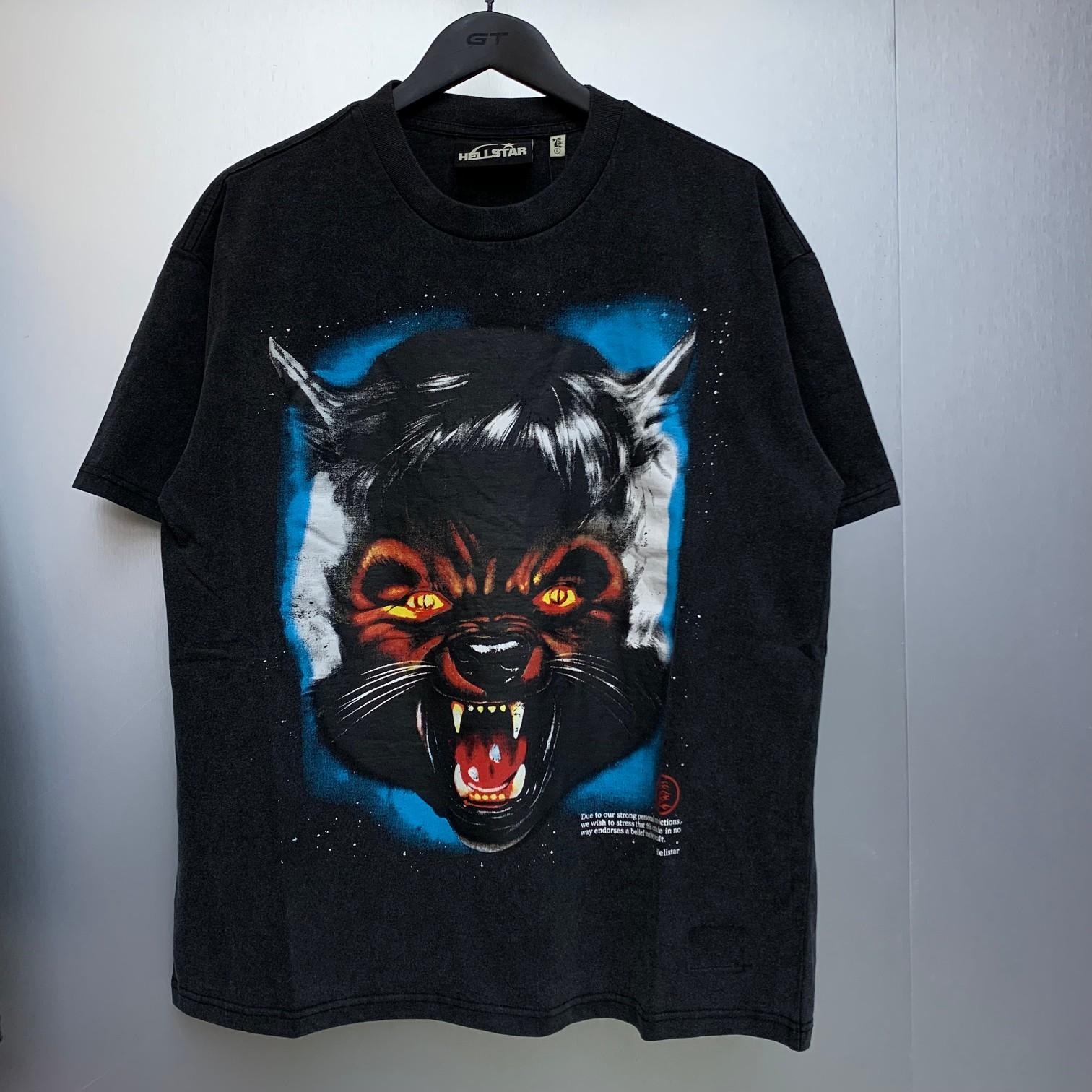 Hellstar Full Moon T-shirt In Vintage Black - DesignerGu