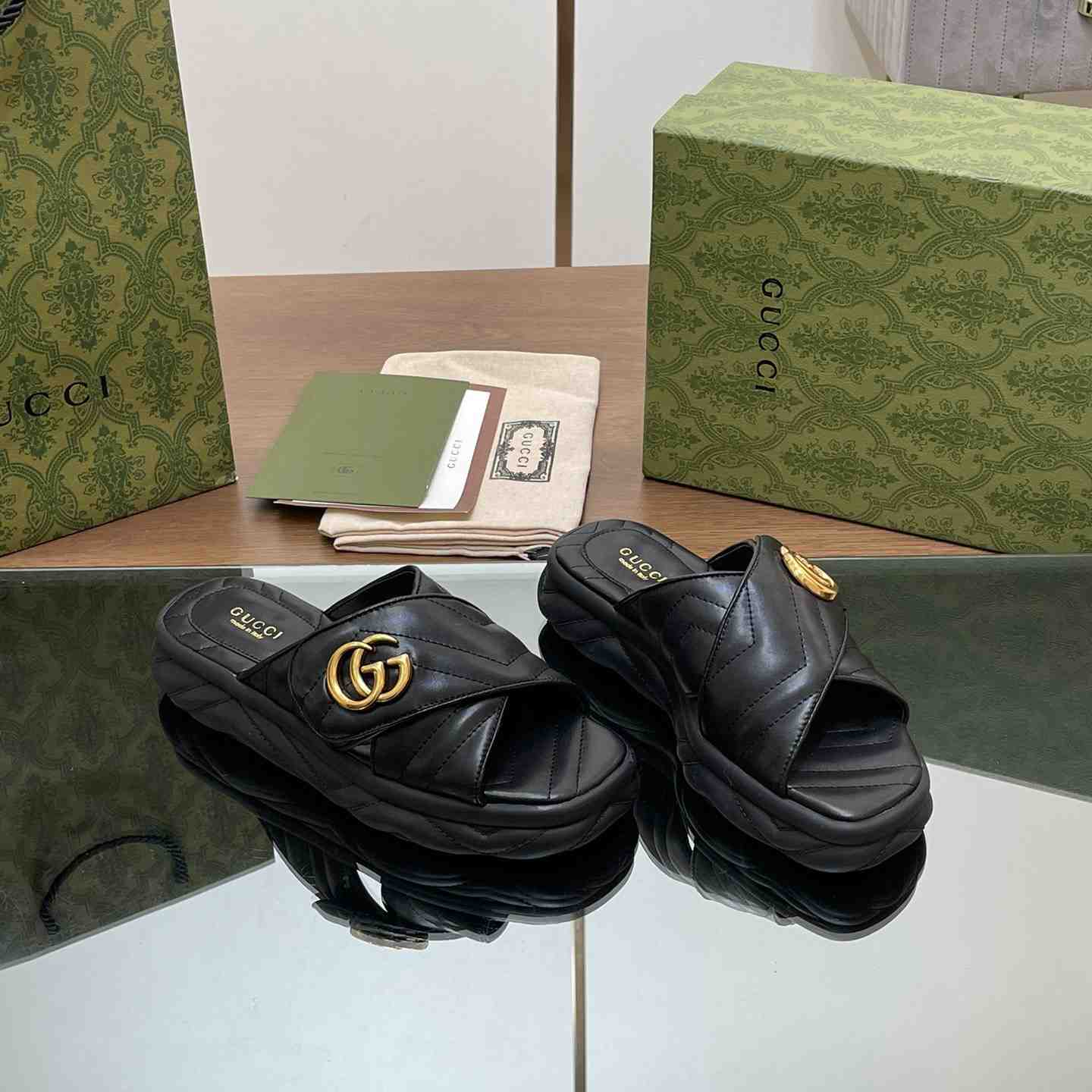 Gucci Women's Double G Slide Sandal - DesignerGu