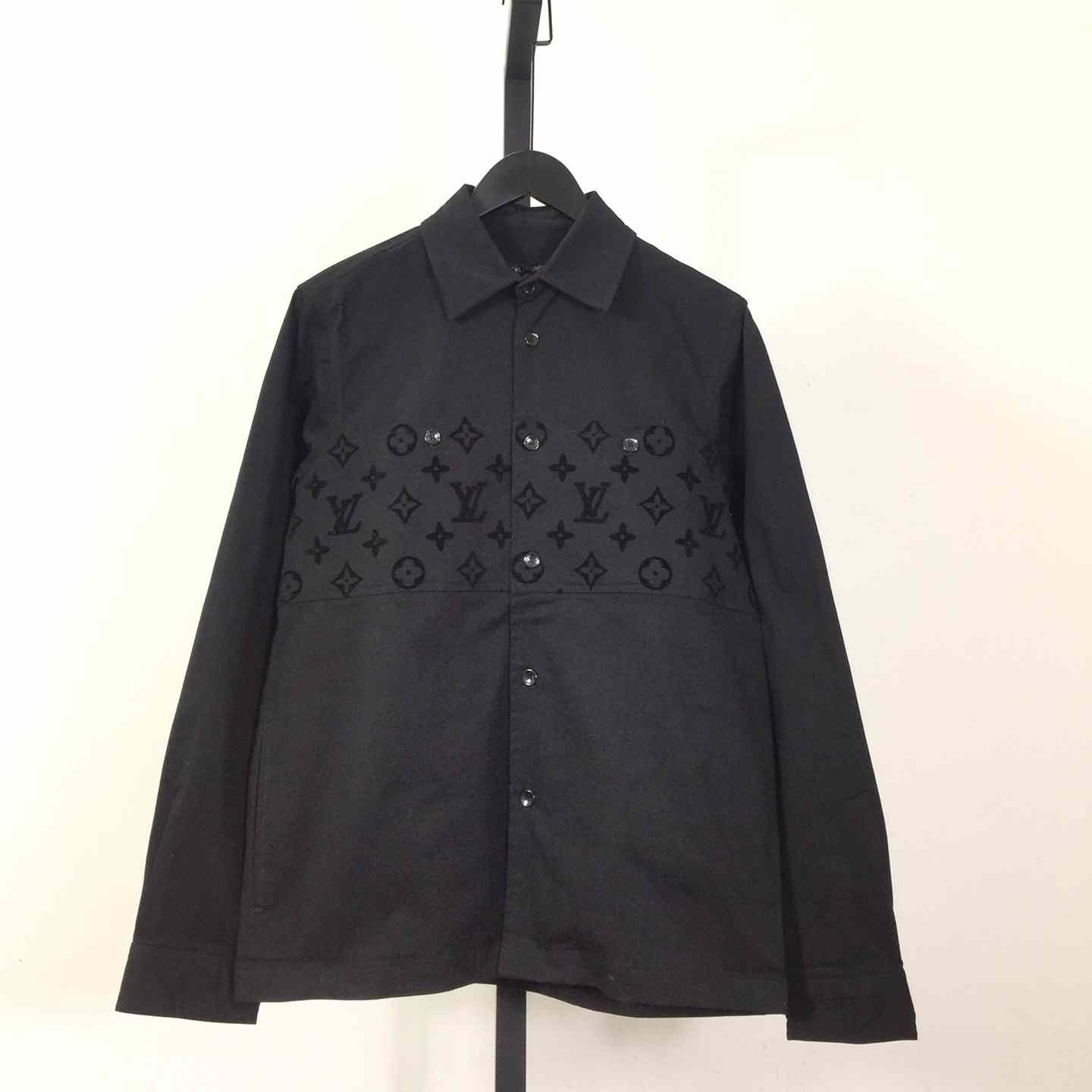 Louis Vuitton Flocked Casual Cotton Overshirt   1AFA83 - DesignerGu