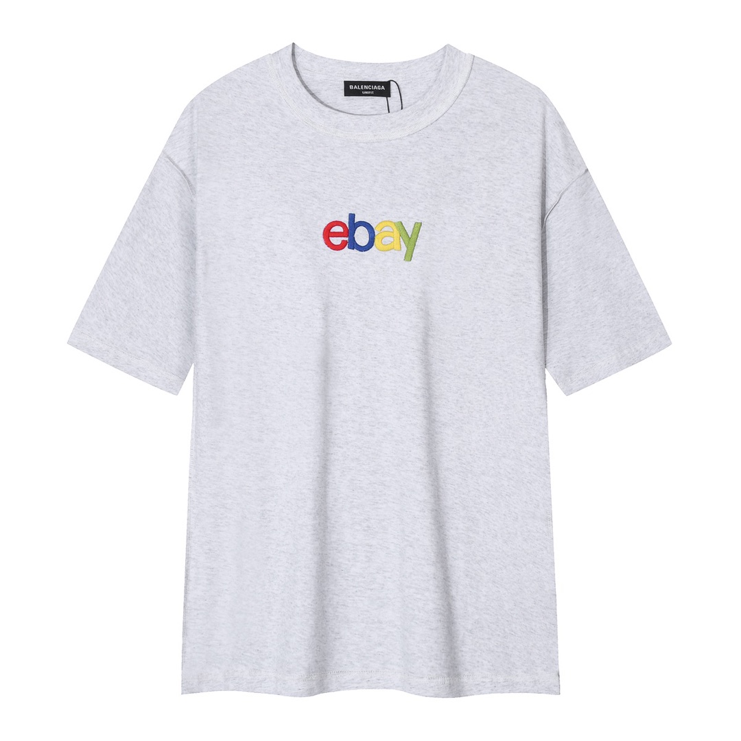 Balenciaga Ebay T-Shirt Medium Fit In Gray - DesignerGu