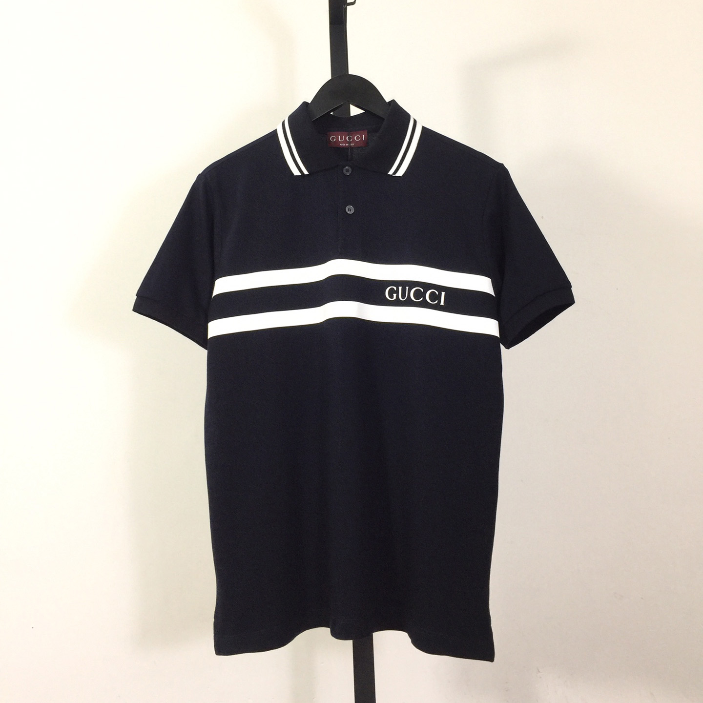 Gucci Cotton Polo Shirt With Gucci Print - DesignerGu