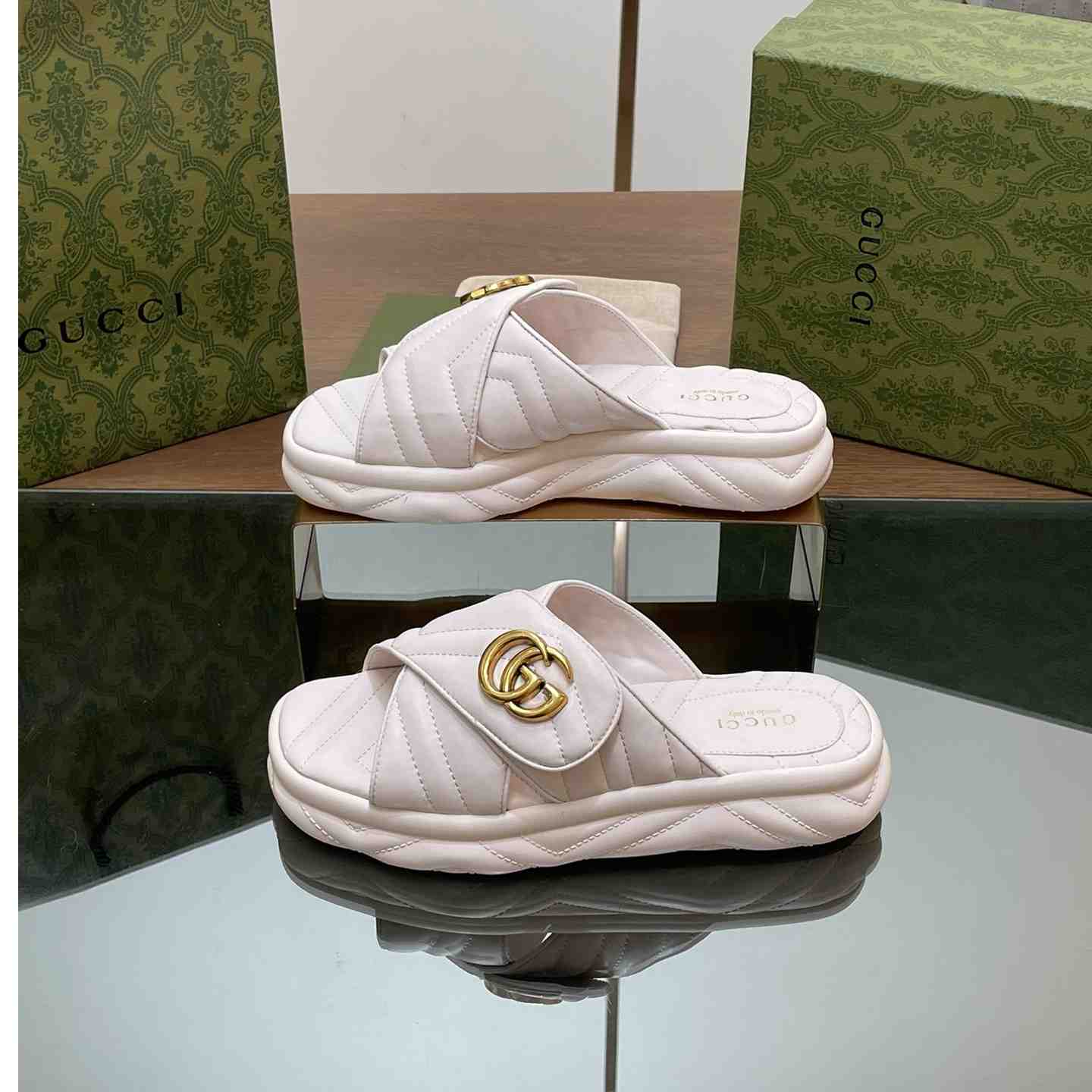 Gucci Women's Double G Slide Sandal - DesignerGu