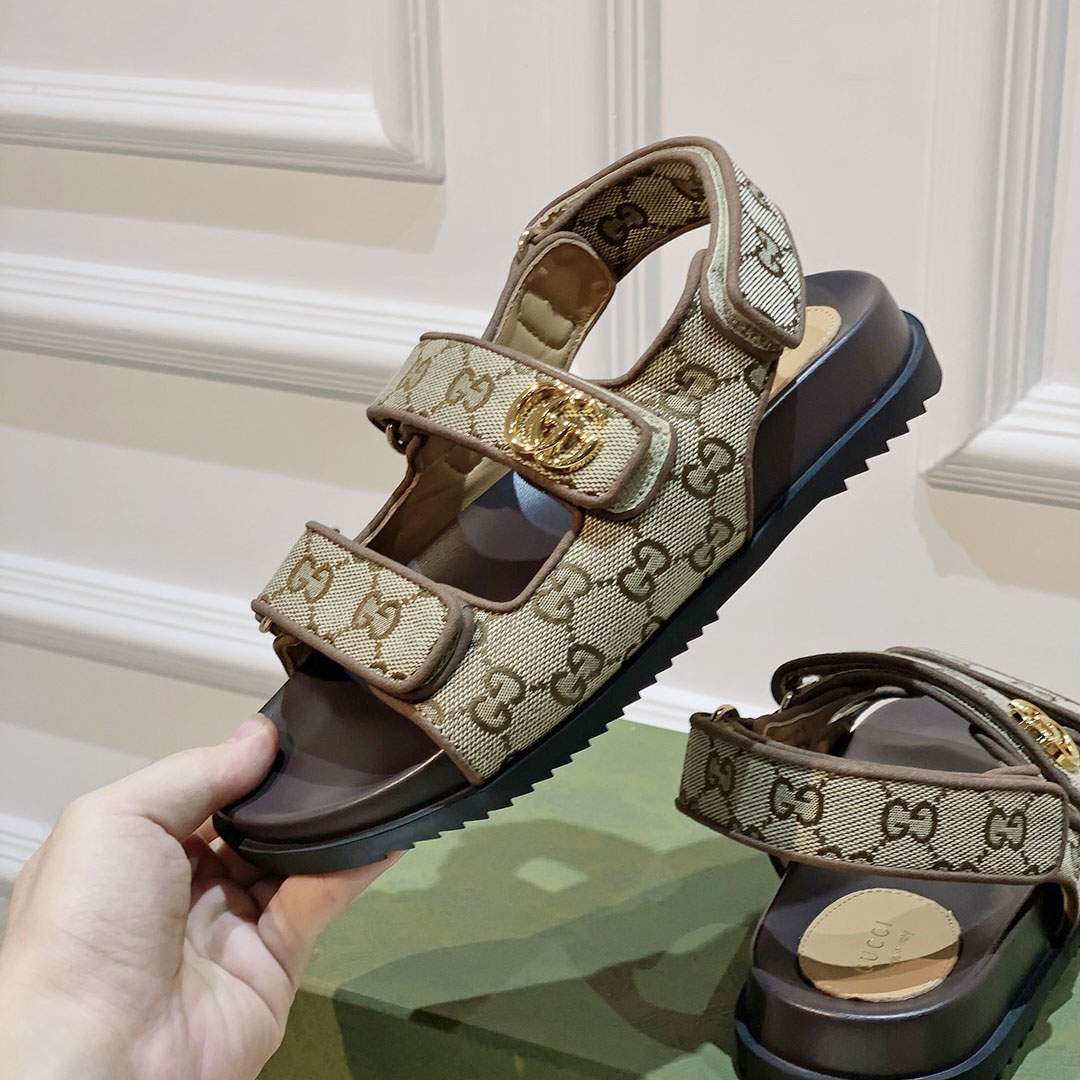 Gucci Women's Double G Sandal  - DesignerGu