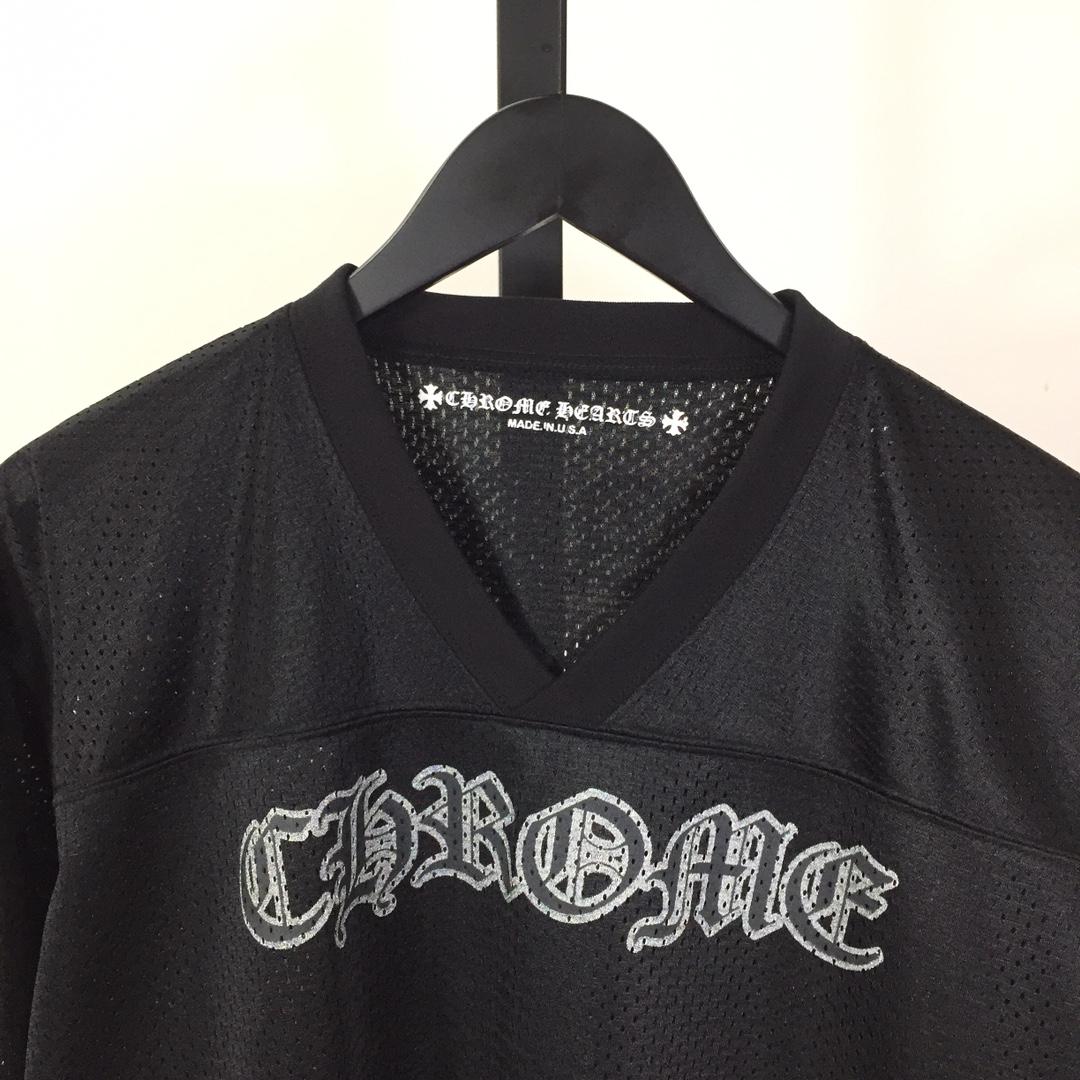 Chrome Heart Sports Mesh Warm Up Jersey Black - DesignerGu