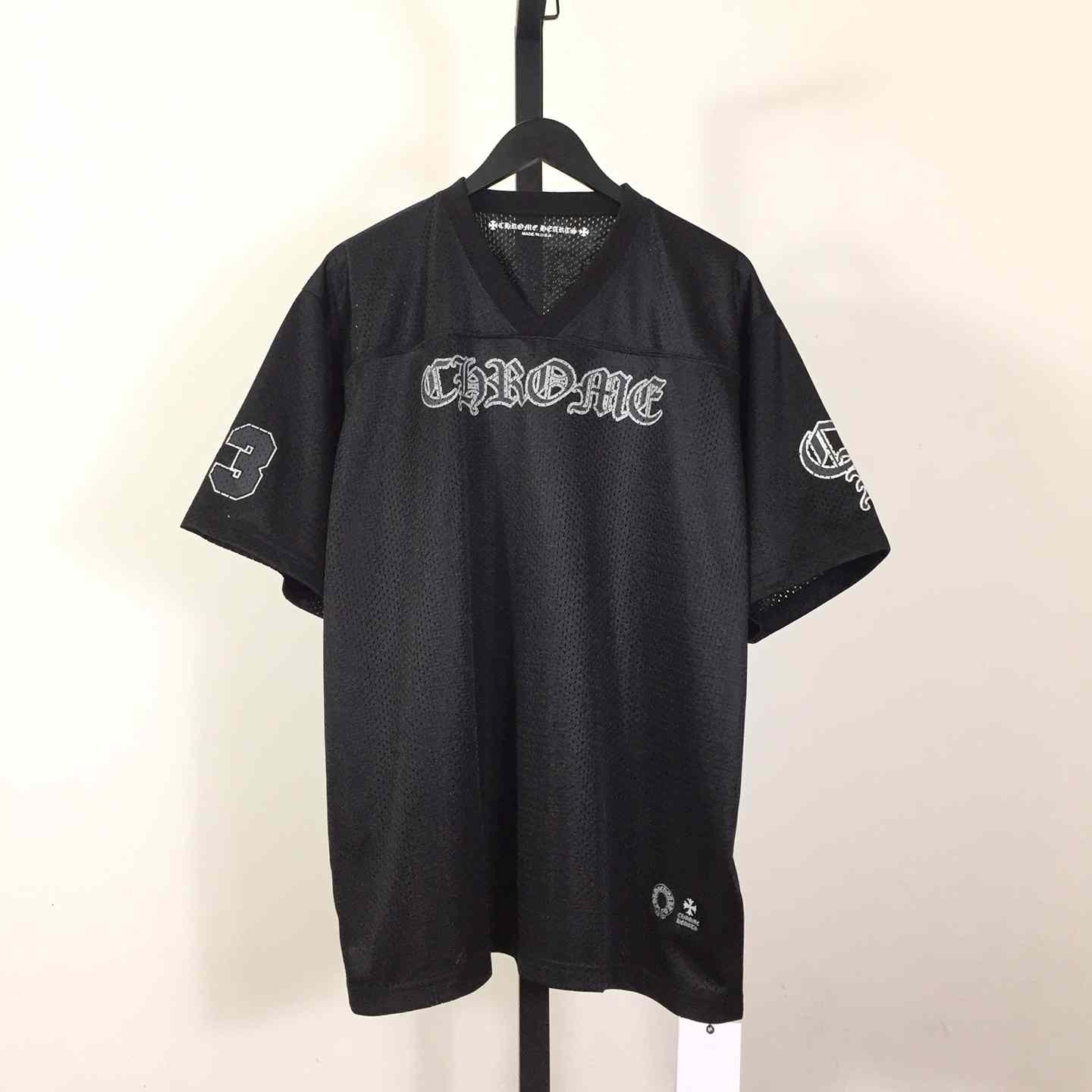 Chrome Heart Sports Mesh Warm Up Jersey Black - DesignerGu